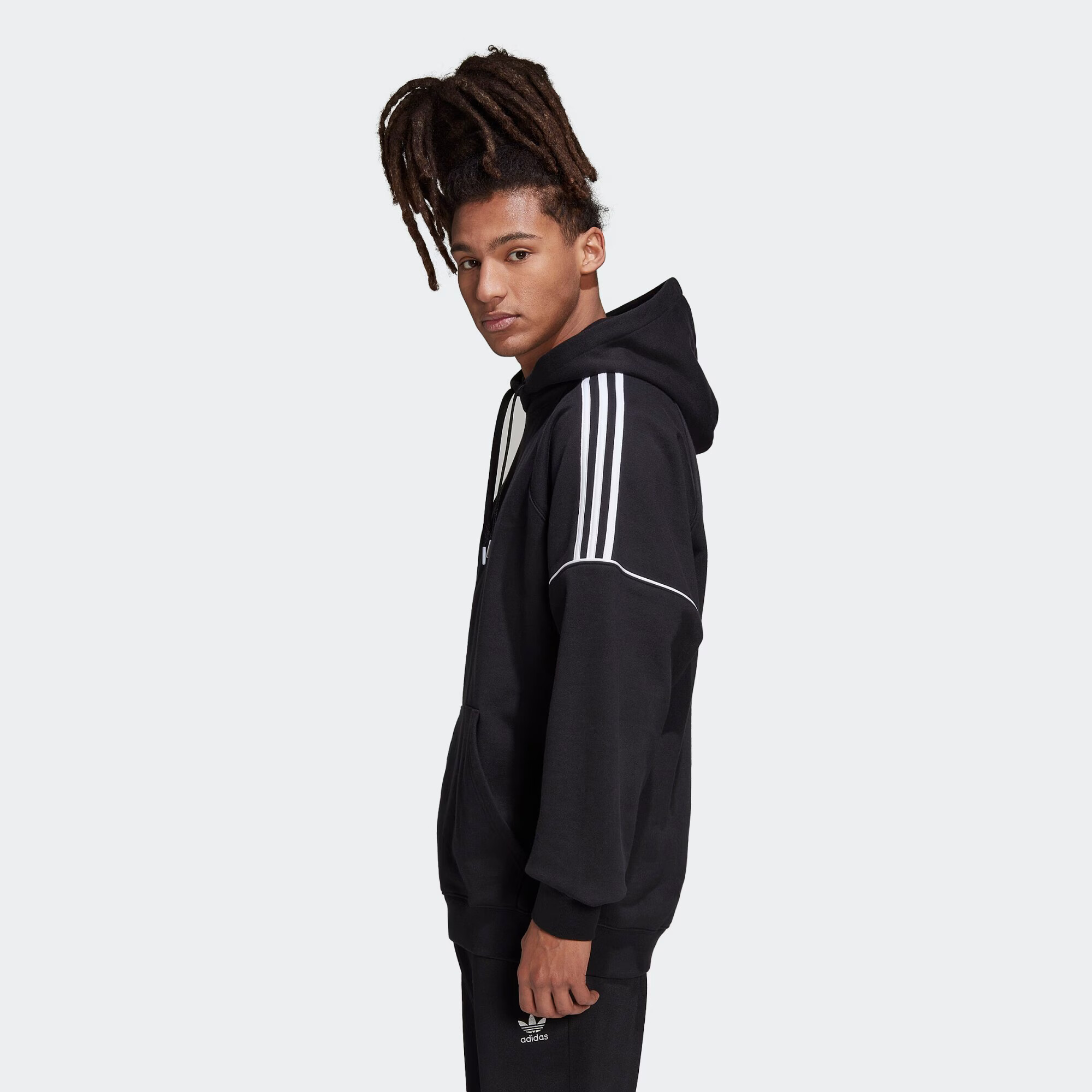 ADIDAS ORIGINALS Bluză de molton 'Rekive' negru / alb - Pled.ro