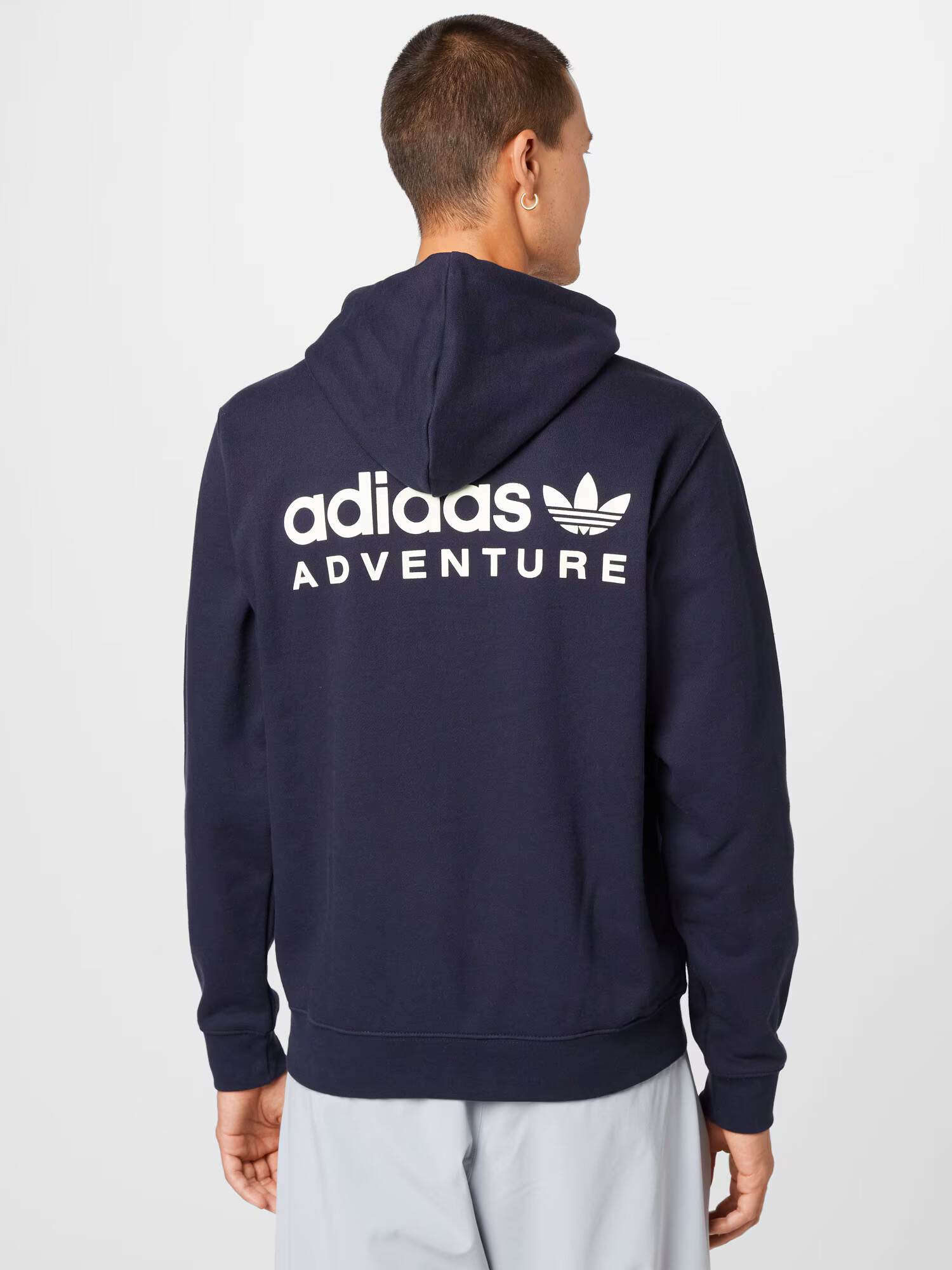 ADIDAS ORIGINALS Bluză de molton 'Adventure' negru / alb - Pled.ro