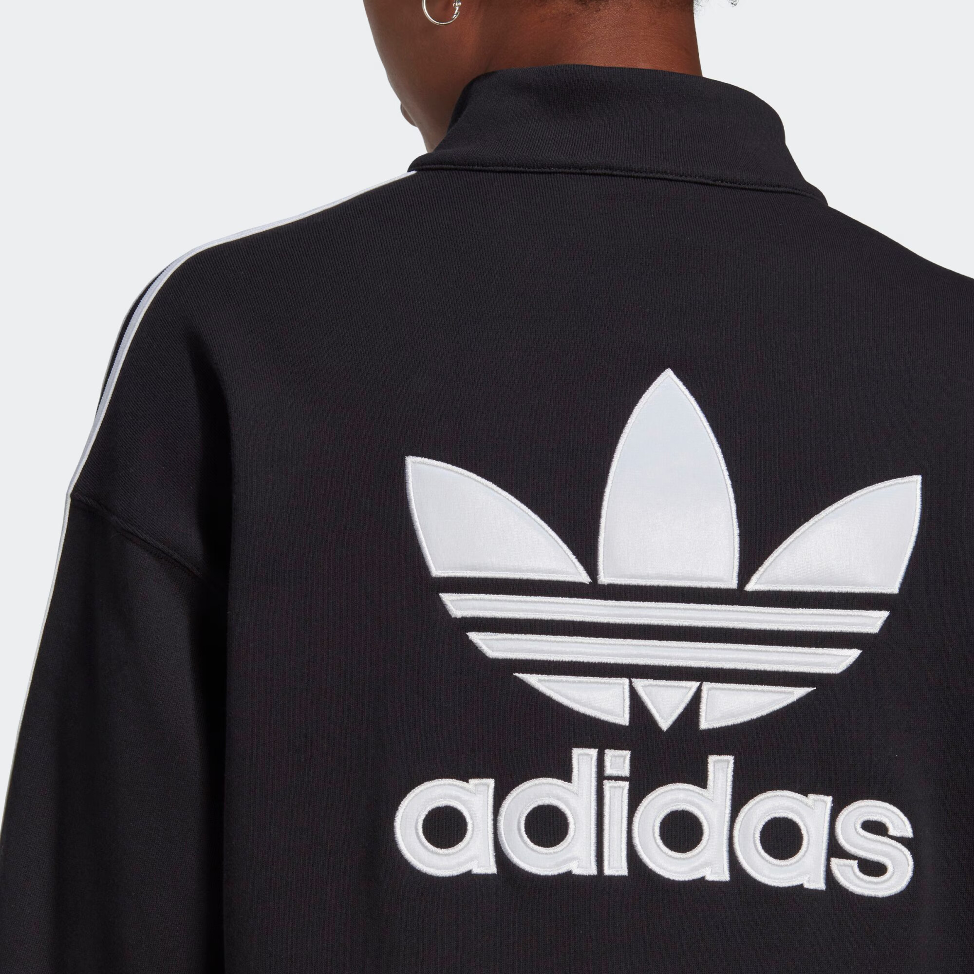 ADIDAS ORIGINALS Bluză de molton negru / alb - Pled.ro