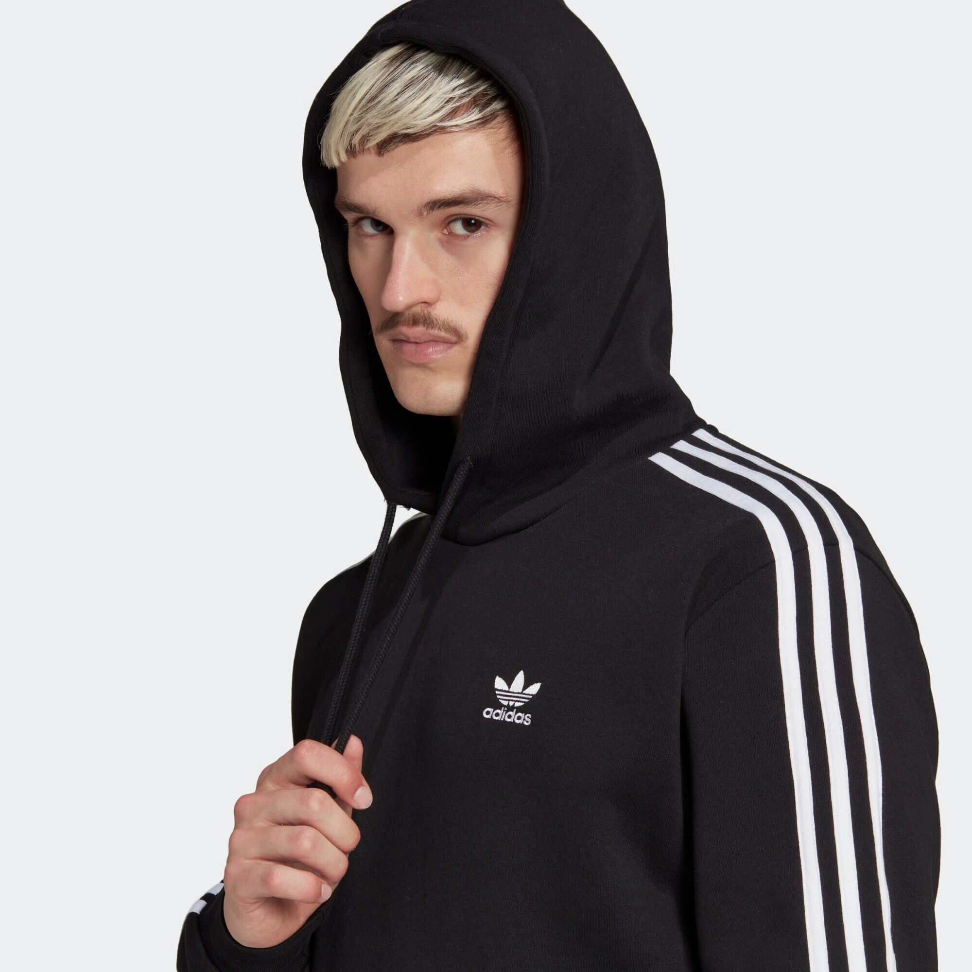 ADIDAS ORIGINALS Bluză de molton 'Adicolor Classics 3-Stripes' negru / alb - Pled.ro