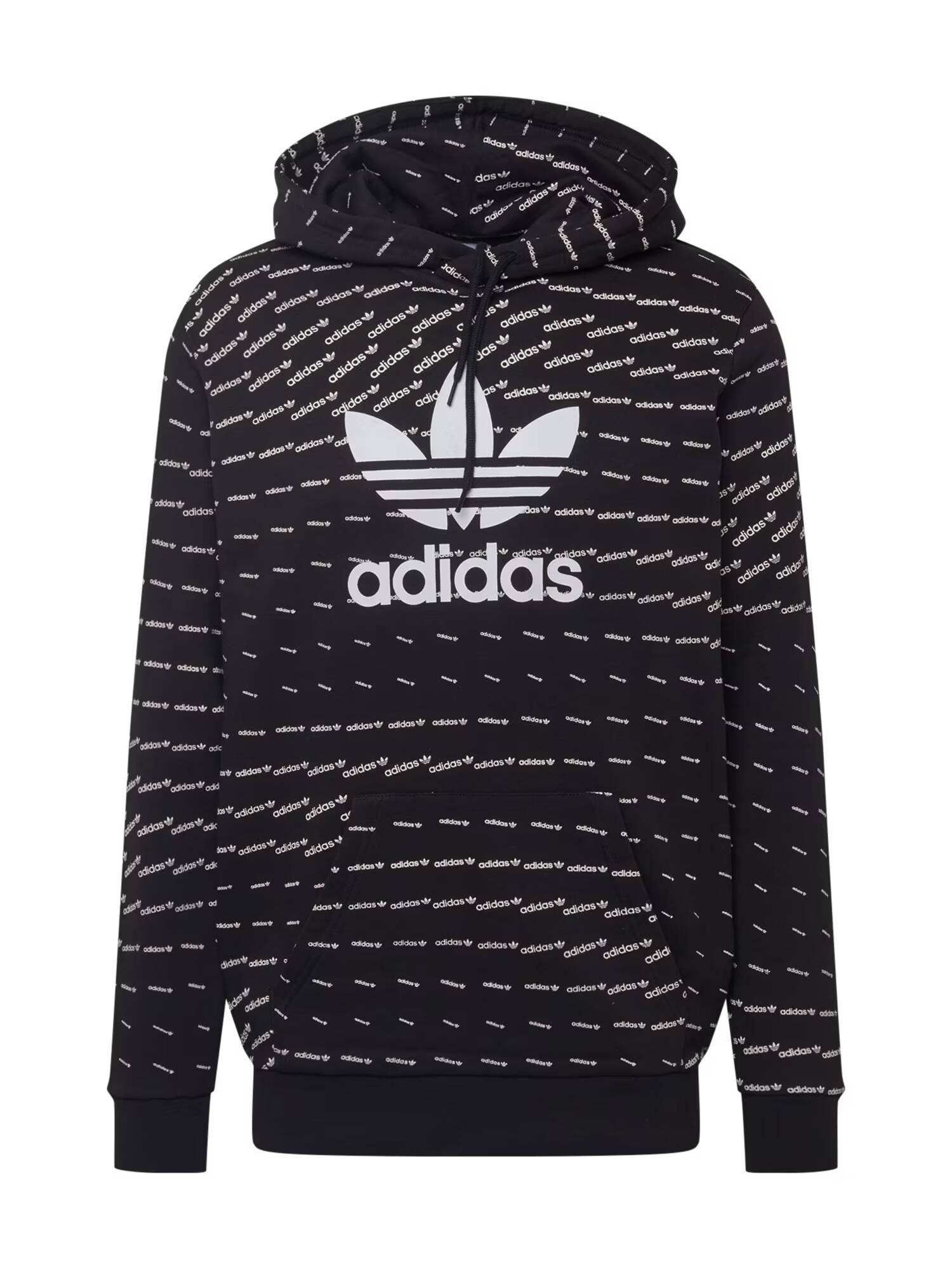 ADIDAS ORIGINALS Bluză de molton negru / alb - Pled.ro