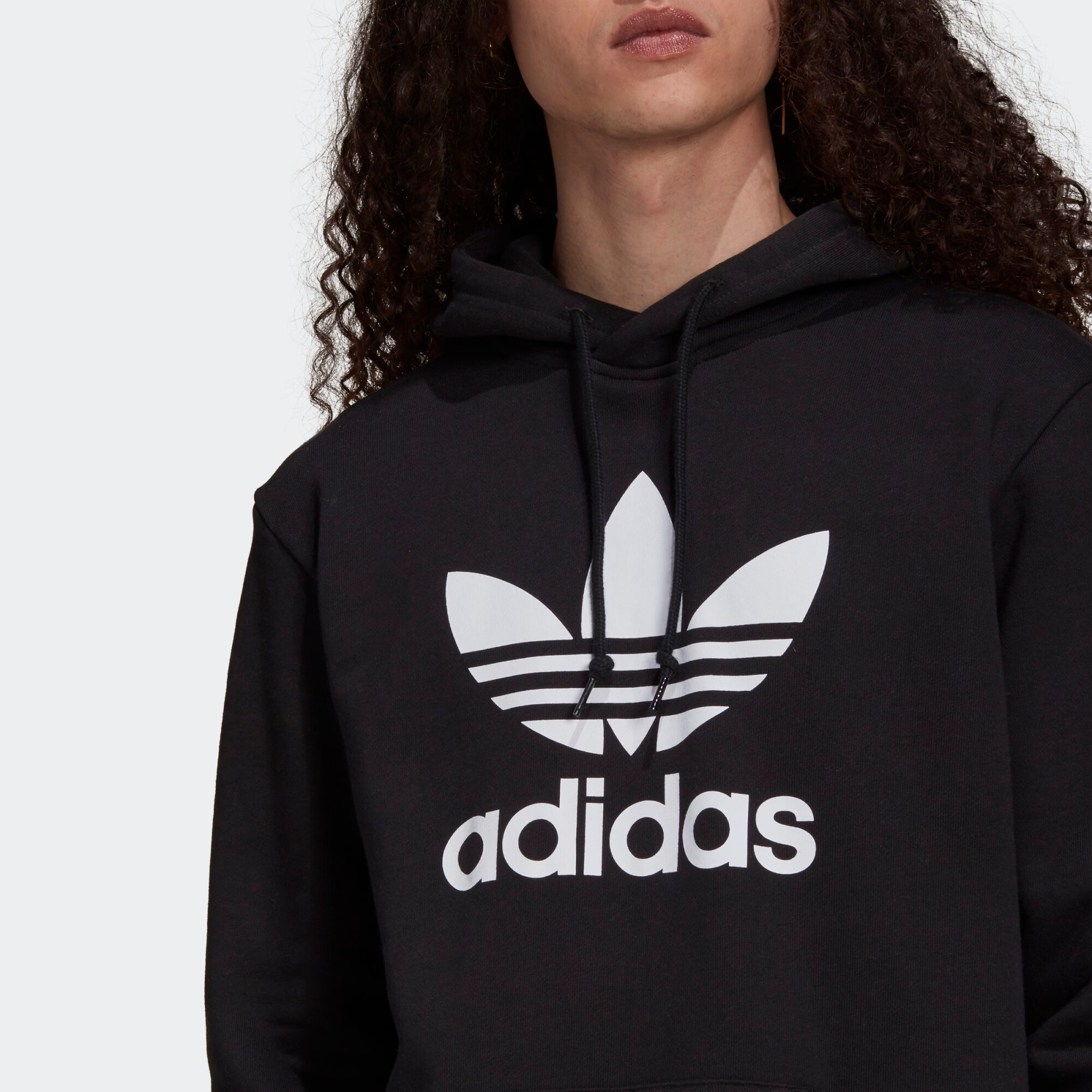 ADIDAS ORIGINALS Bluză de molton negru / alb - Pled.ro