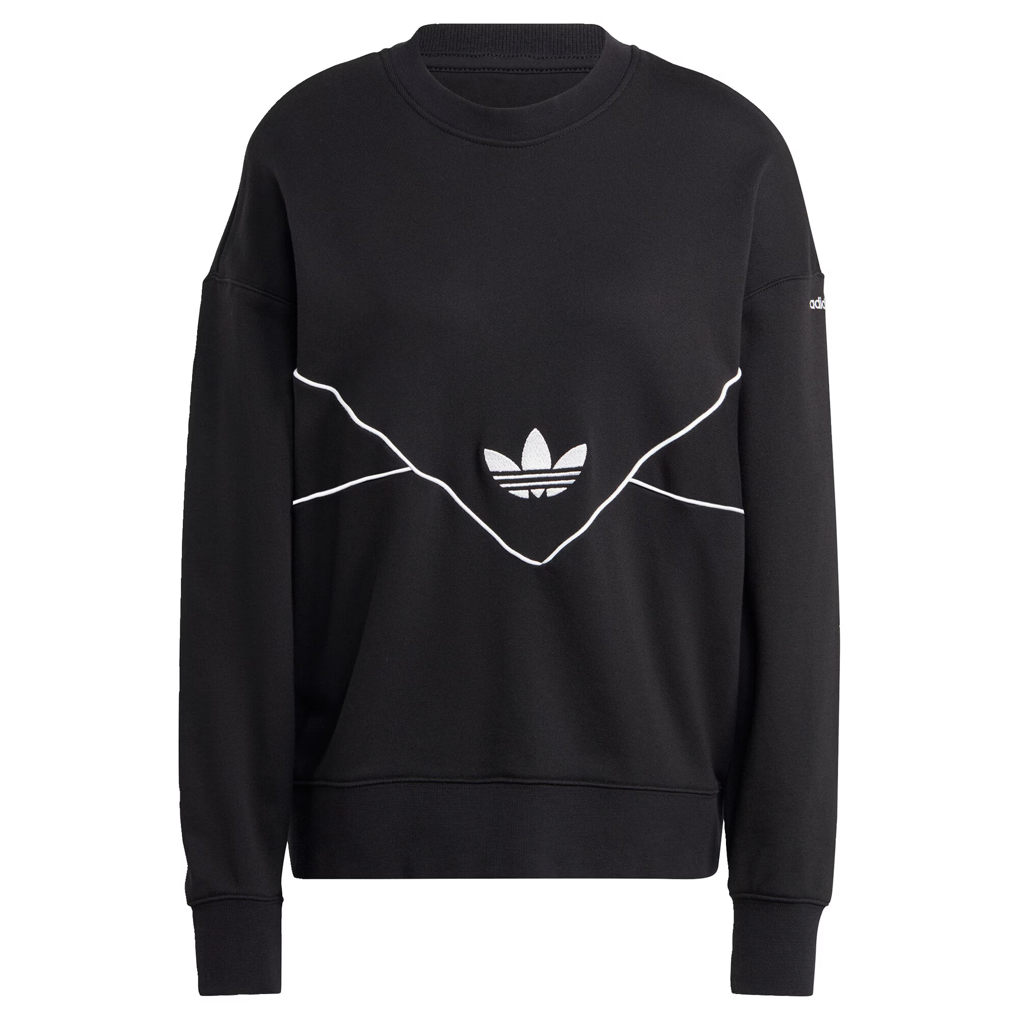 ADIDAS ORIGINALS Bluză de molton negru / alb - Pled.ro