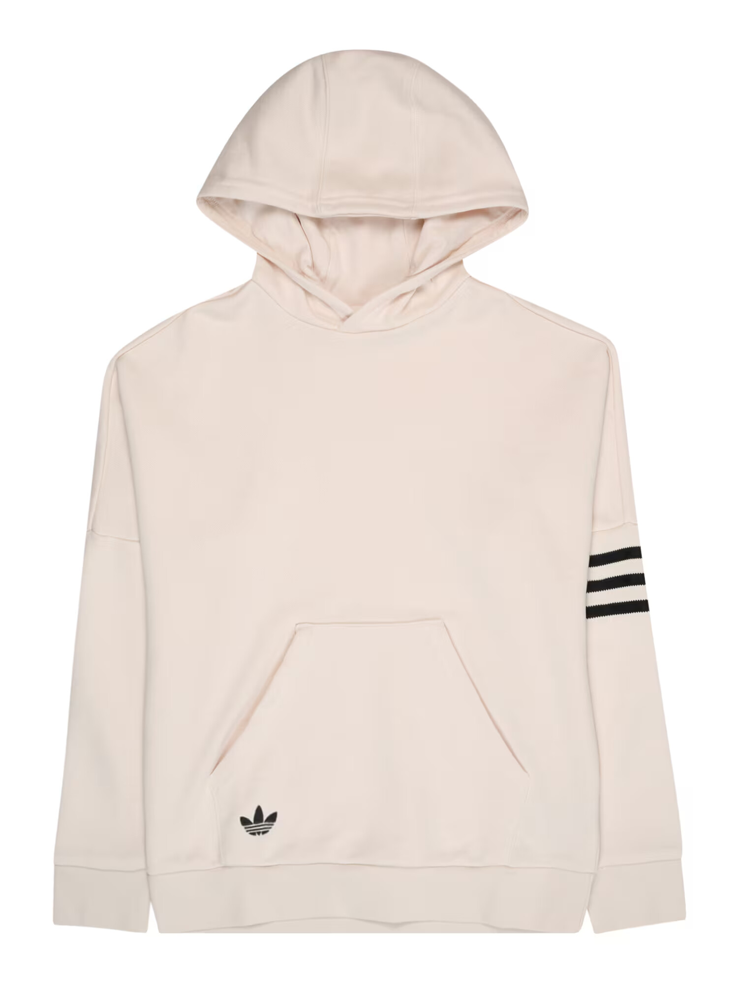 ADIDAS ORIGINALS Bluză de molton 'Adicolor' negru / alb natural - Pled.ro