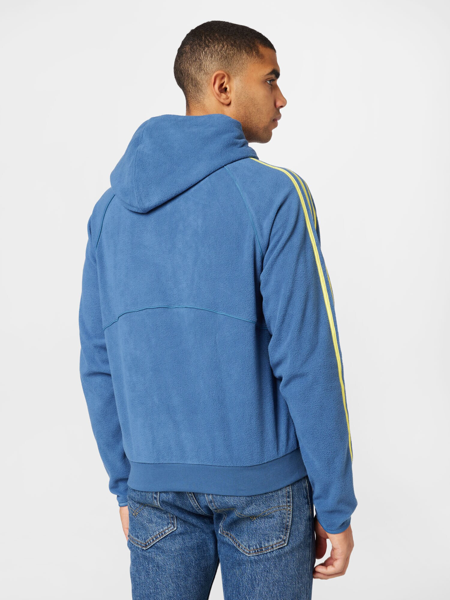 ADIDAS ORIGINALS Bluză de molton 'Polar Fleece' albastru fumuriu / galben / alb - Pled.ro