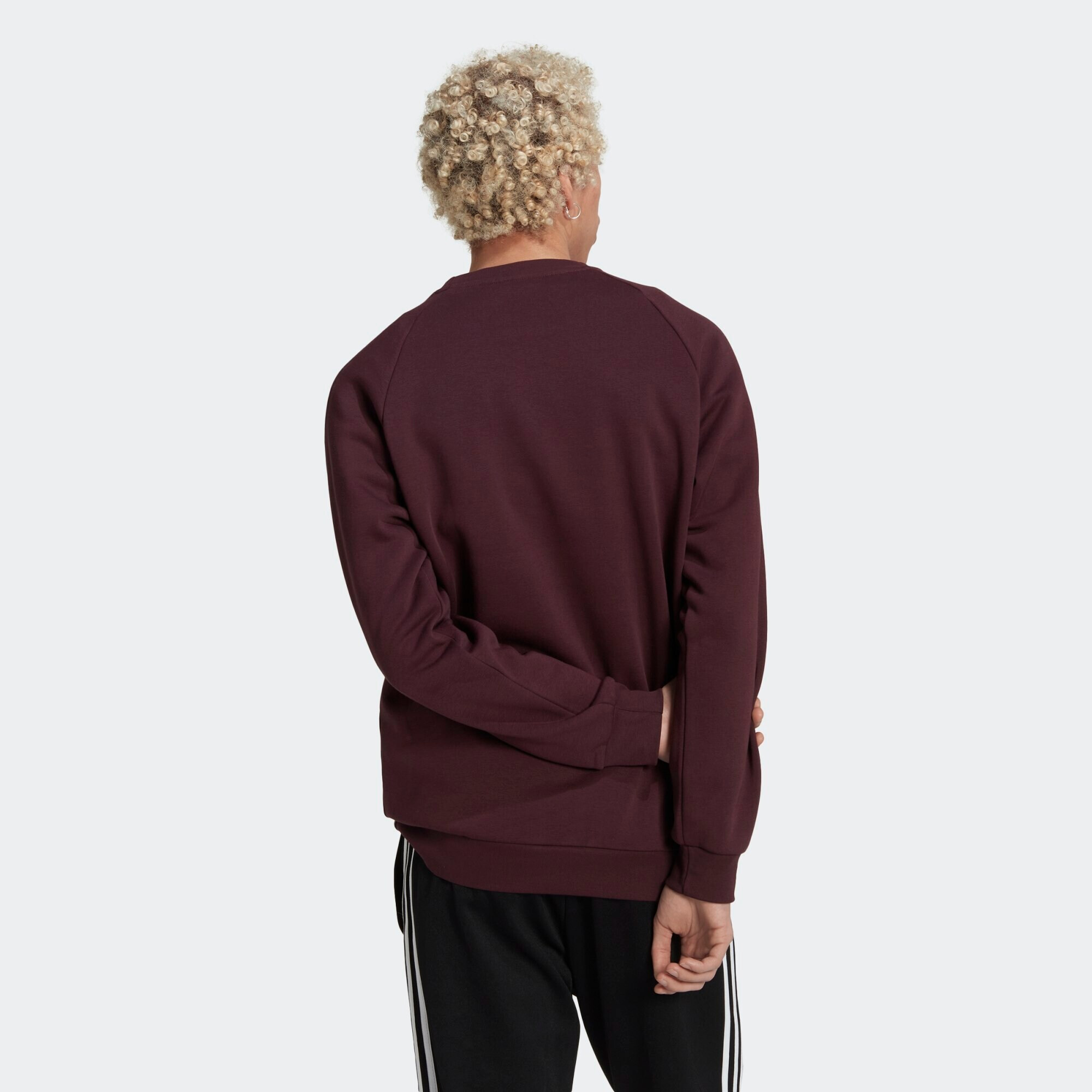 ADIDAS ORIGINALS Bluză de molton roșu bordeaux / alb - Pled.ro