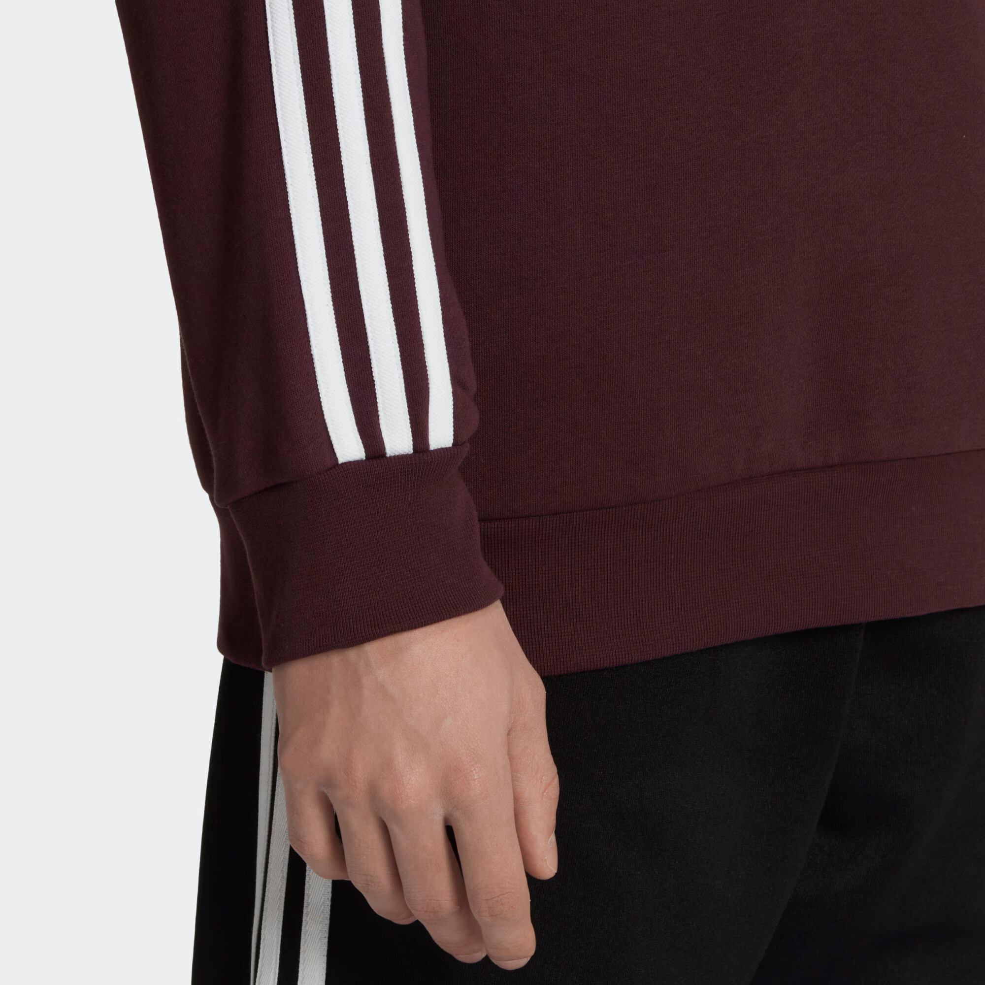 ADIDAS ORIGINALS Bluză de molton roșu bordeaux / alb - Pled.ro