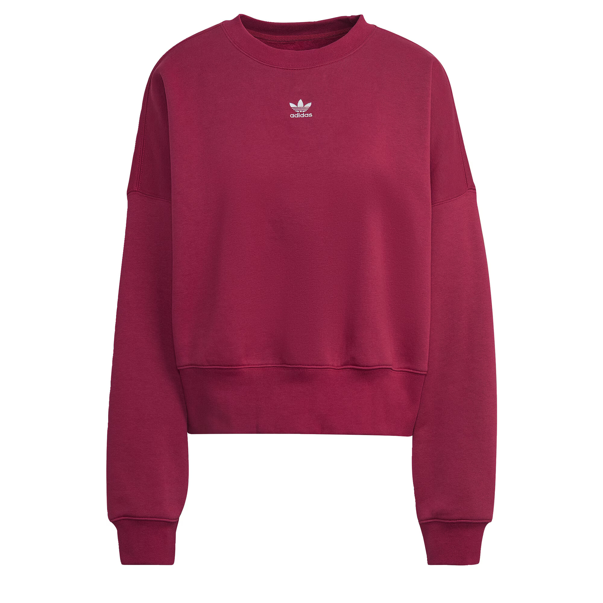 ADIDAS ORIGINALS Bluză de molton 'Adicolor Essentials Fleece' roşu închis / alb - Pled.ro