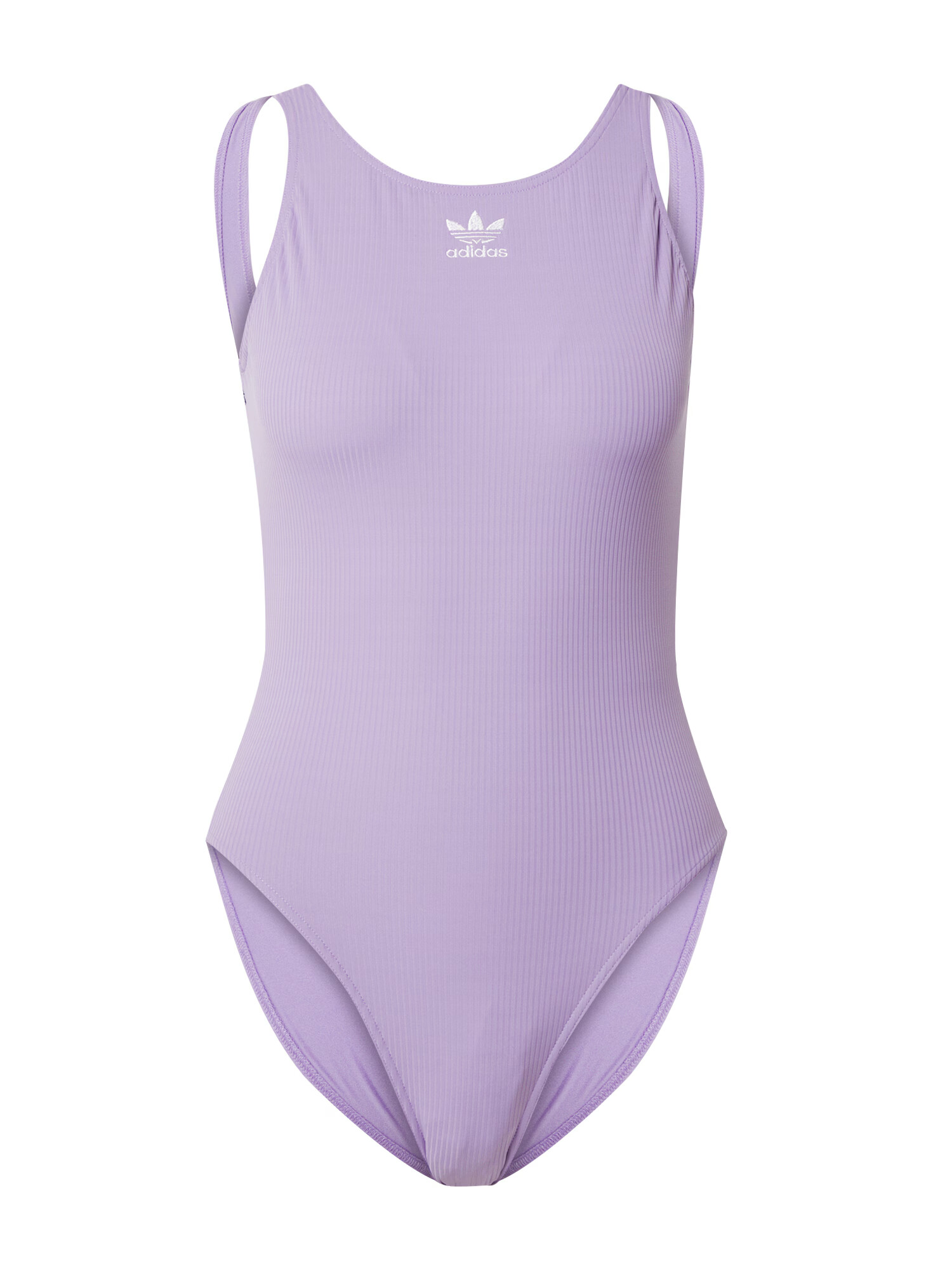 ADIDAS ORIGINALS Costum de baie întreg 'Adicolor Rib' mov pastel / alb - Pled.ro