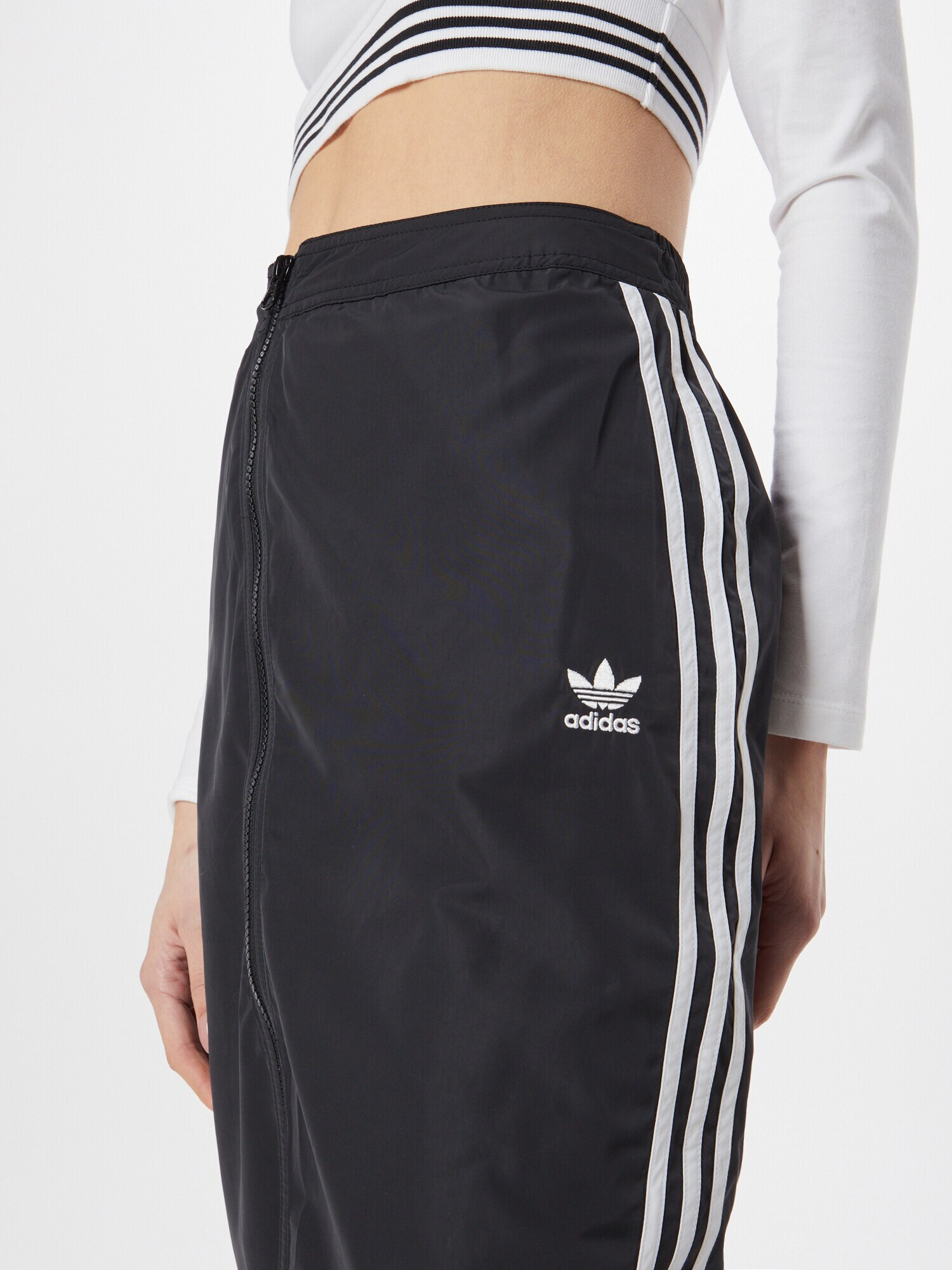 ADIDAS ORIGINALS Fustă 'Adicolor Classics Long' negru / alb - Pled.ro