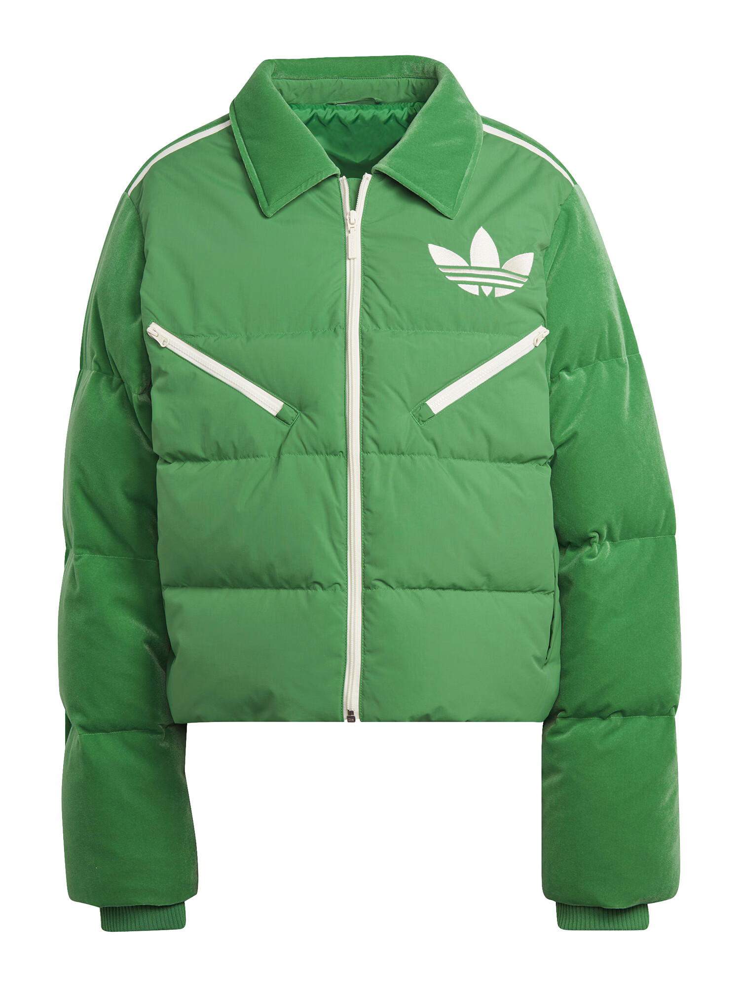 ADIDAS ORIGINALS Geacă de iarnă verde / alb - Pled.ro