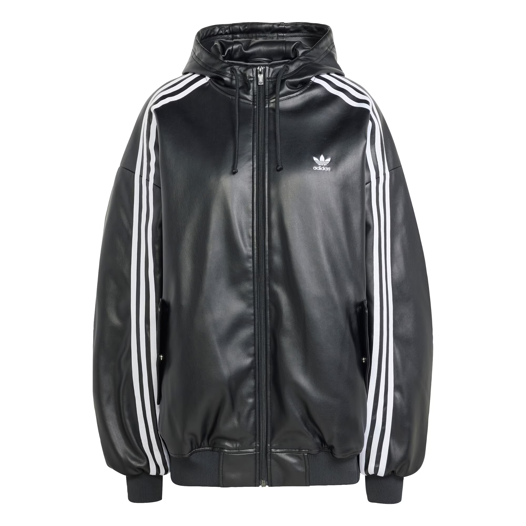 ADIDAS ORIGINALS Geacă de primăvară-toamnă 'Adilenium' negru / alb - Pled.ro