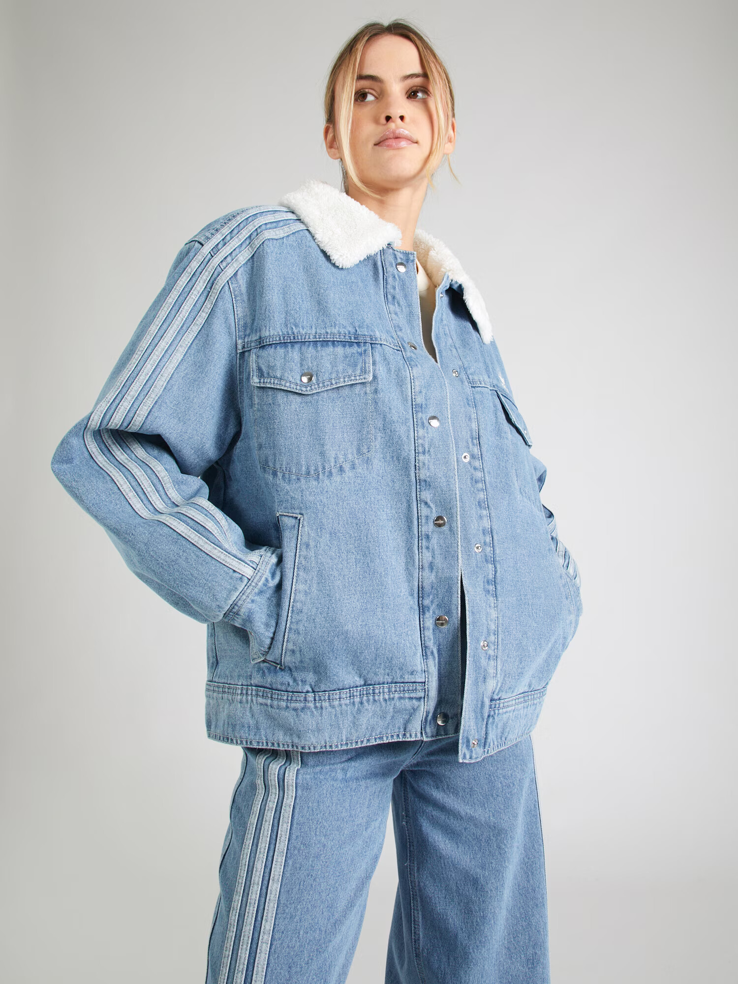 ADIDAS ORIGINALS Geacă de primăvară-toamnă albastru denim - Pled.ro