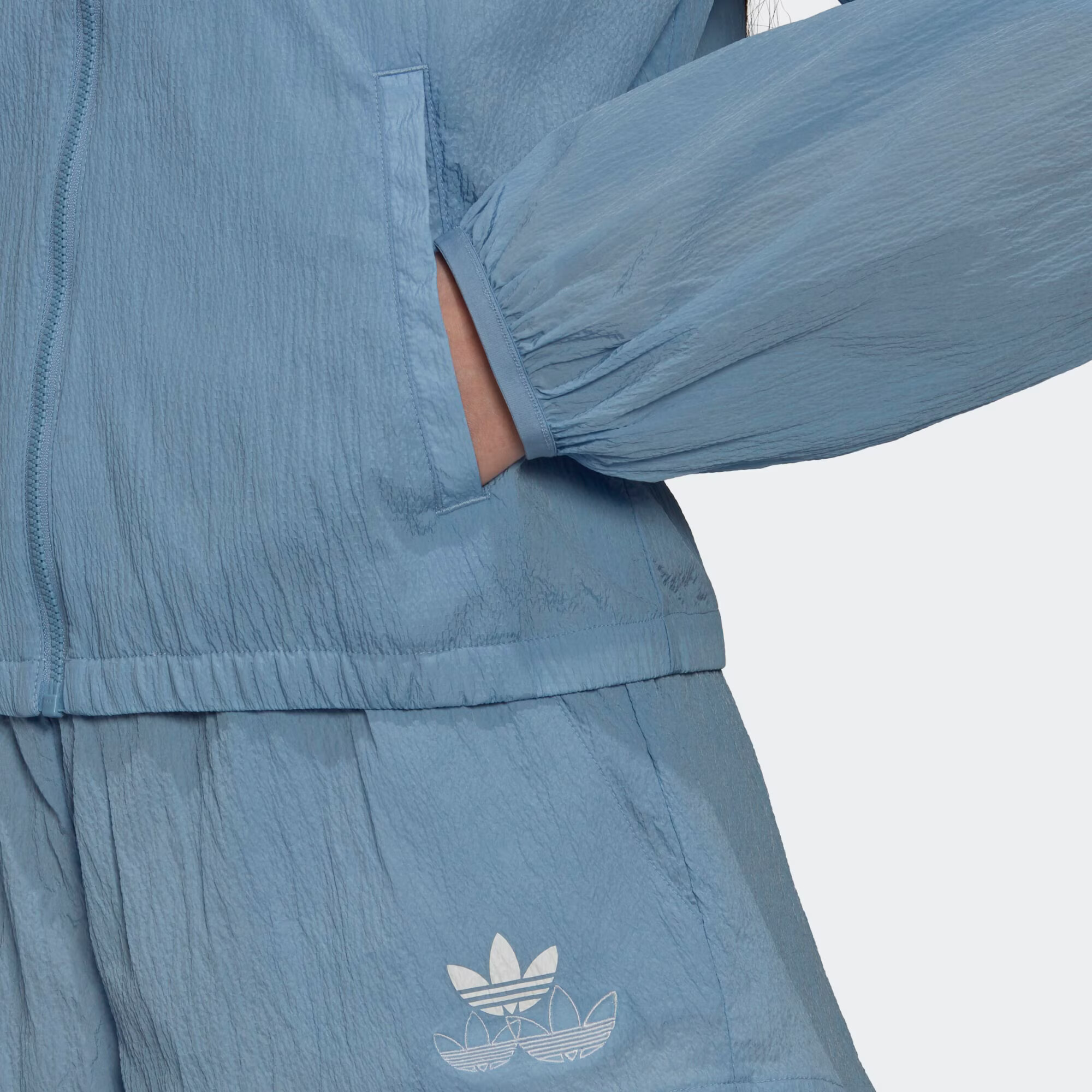 ADIDAS ORIGINALS Geacă de primăvară-toamnă albastru deschis / alb - Pled.ro