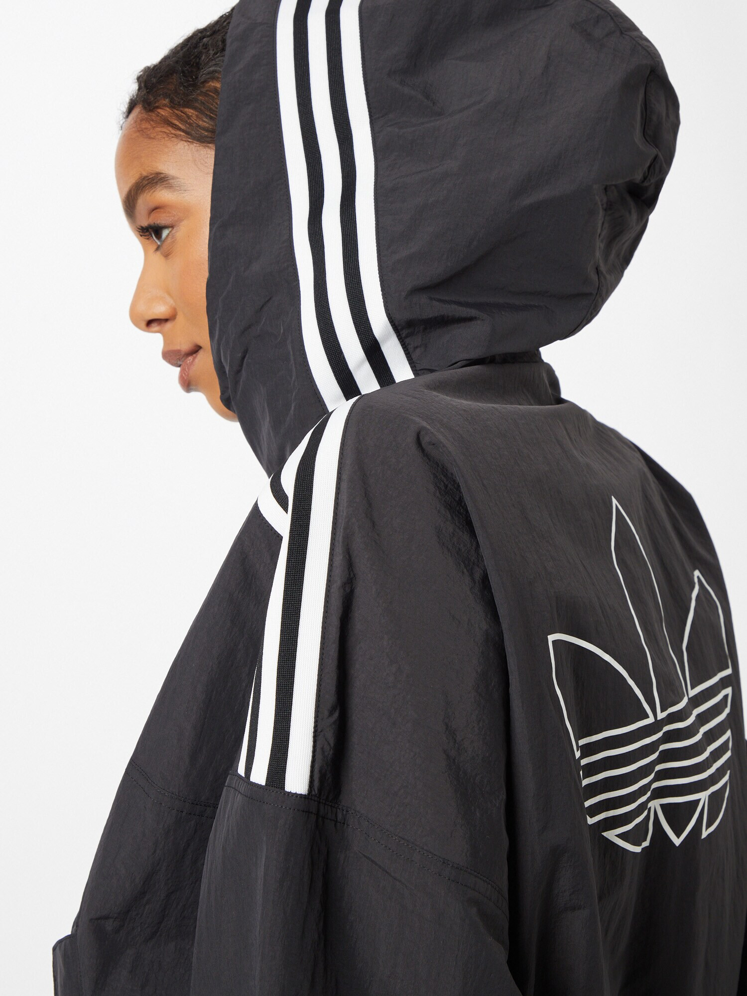 ADIDAS ORIGINALS Geacă de primăvară-toamnă negru / alb - Pled.ro