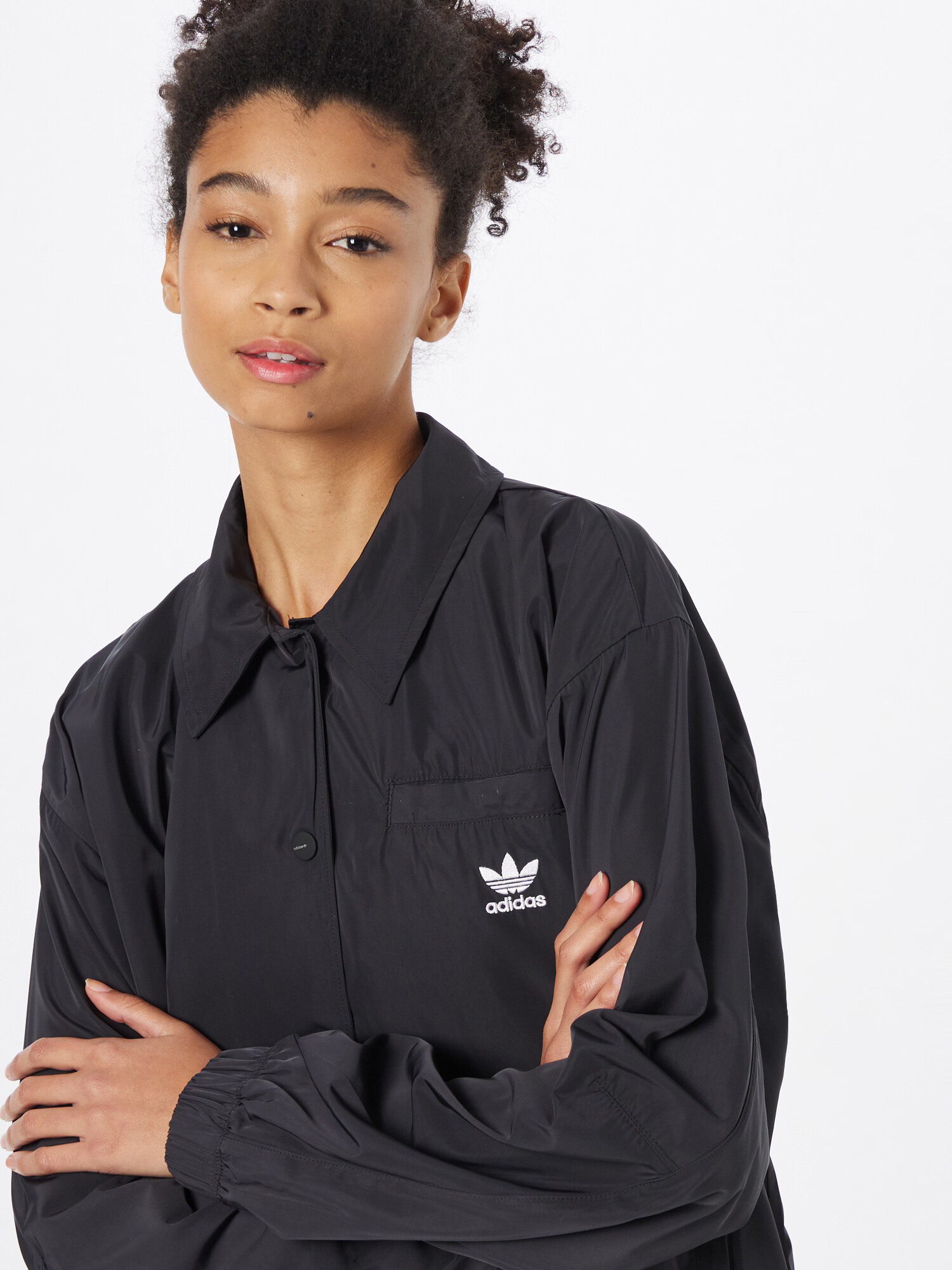 ADIDAS ORIGINALS Geacă de primăvară-toamnă negru / alb - Pled.ro