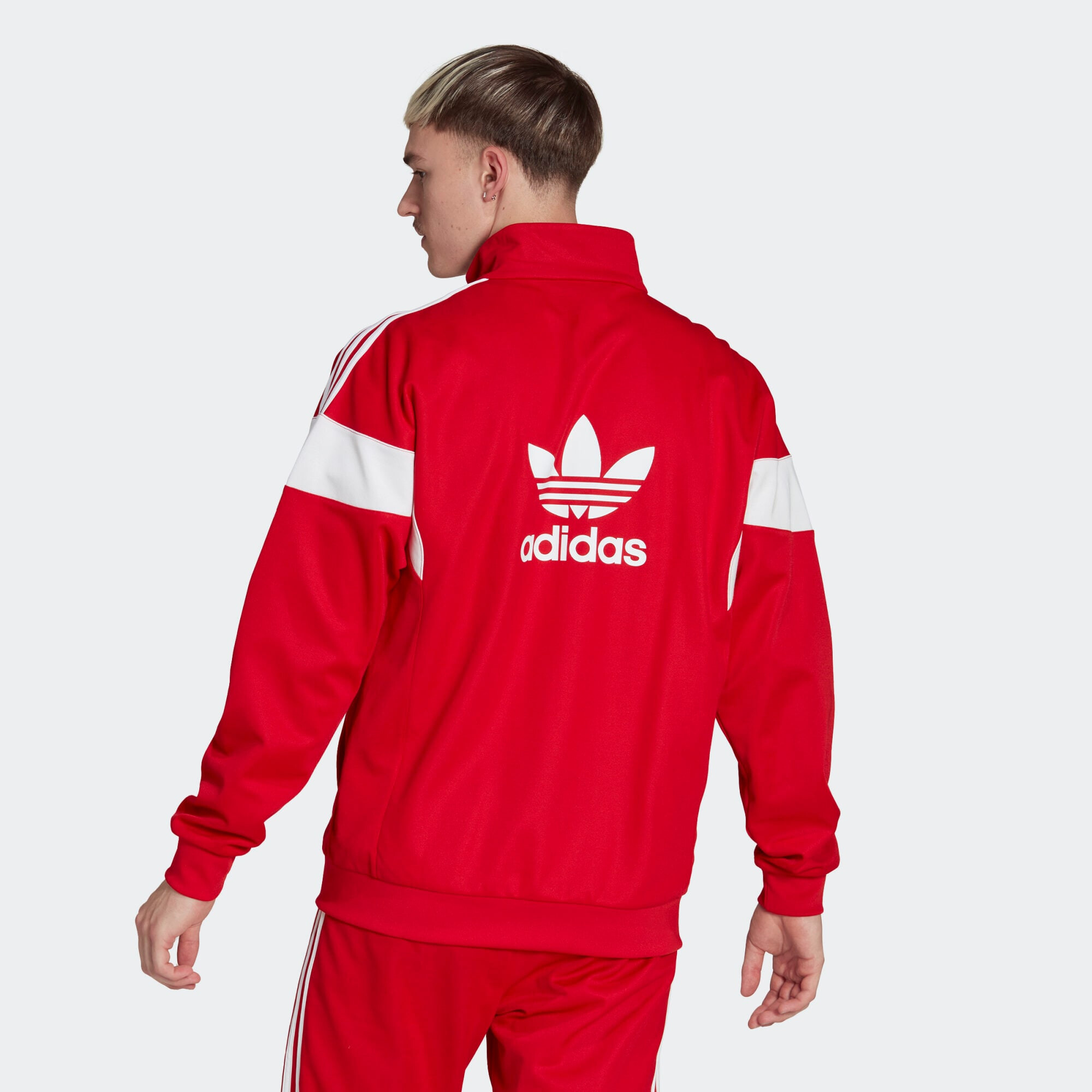 ADIDAS ORIGINALS Geacă de primăvară-toamnă 'Adicolor Classics Cut Line' roșu / alb - Pled.ro