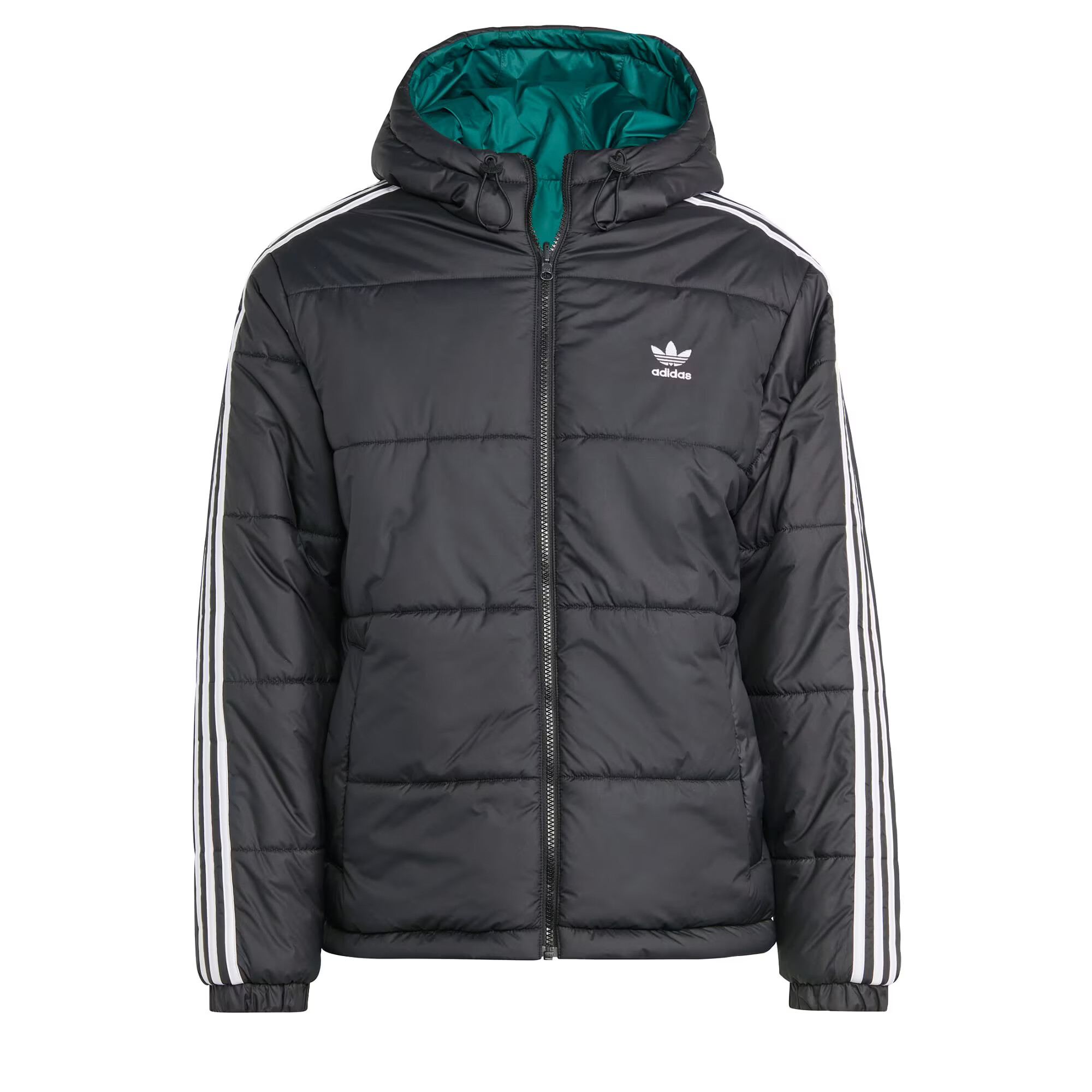 ADIDAS ORIGINALS Geacă de primăvară-toamnă verde smarald / negru / alb - Pled.ro