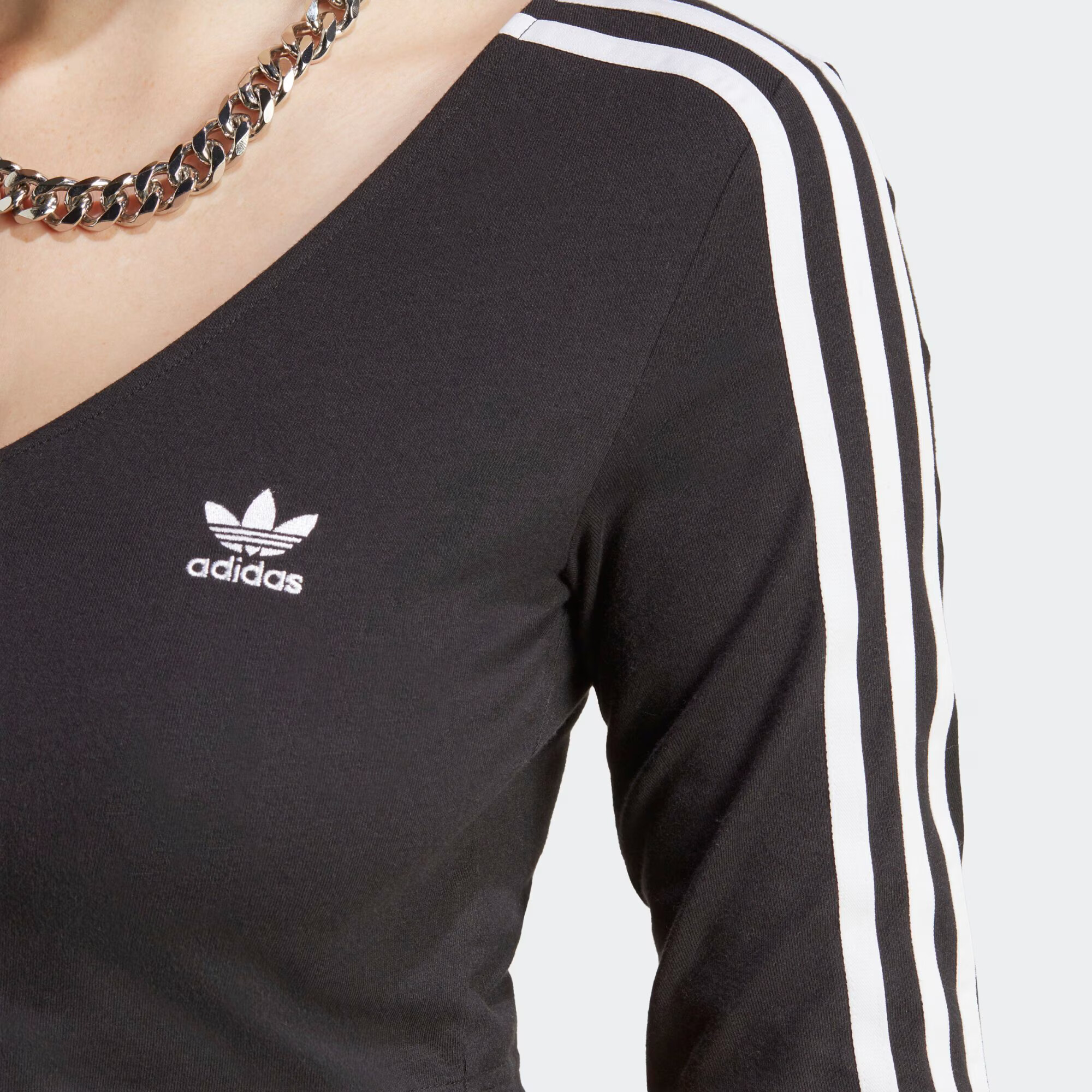 ADIDAS ORIGINALS Tricou 'Adicolor Classics 3-Streifen' negru / alb - Pled.ro