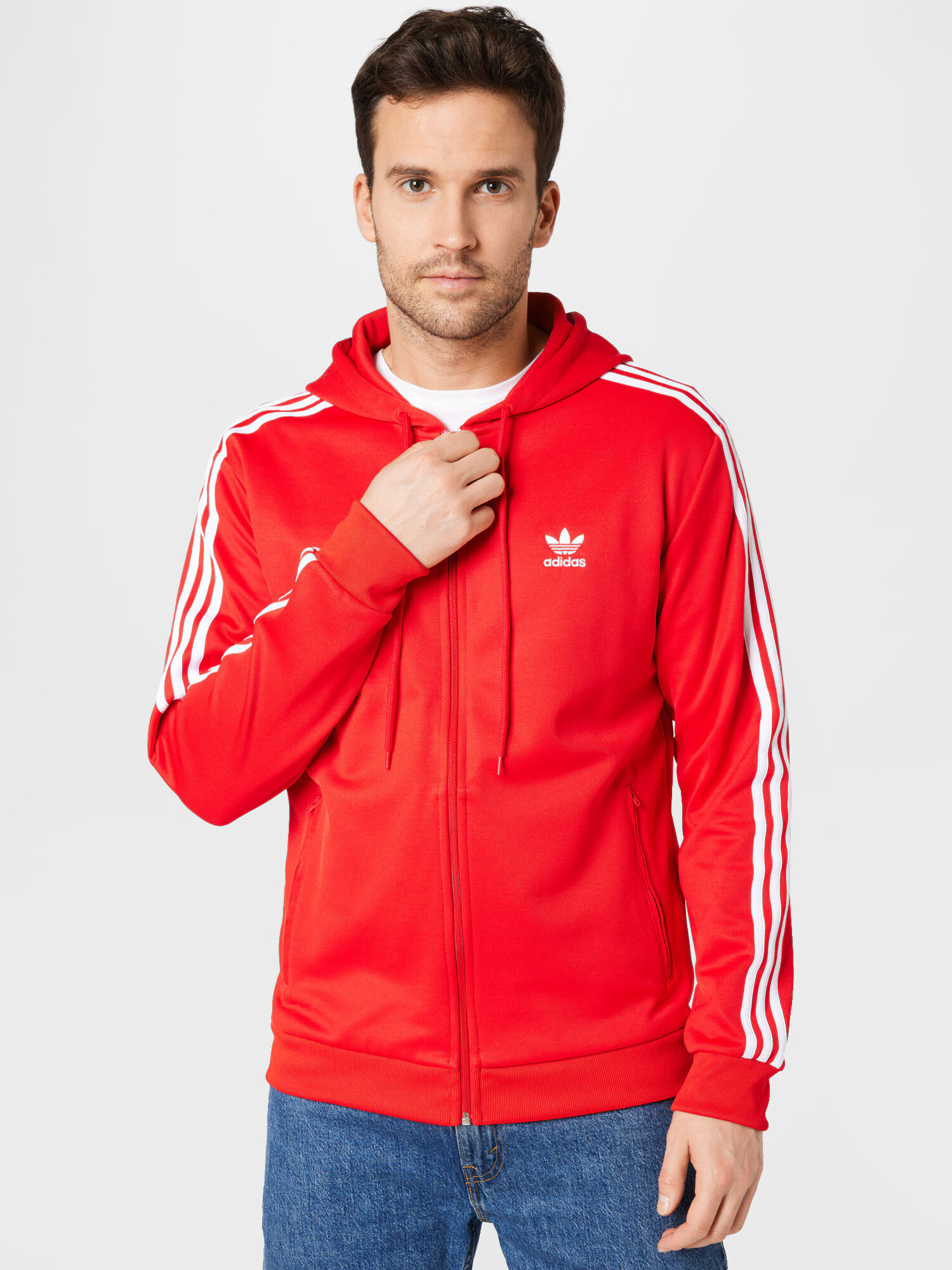 ADIDAS ORIGINALS Hanorac roșu / alb - Pled.ro