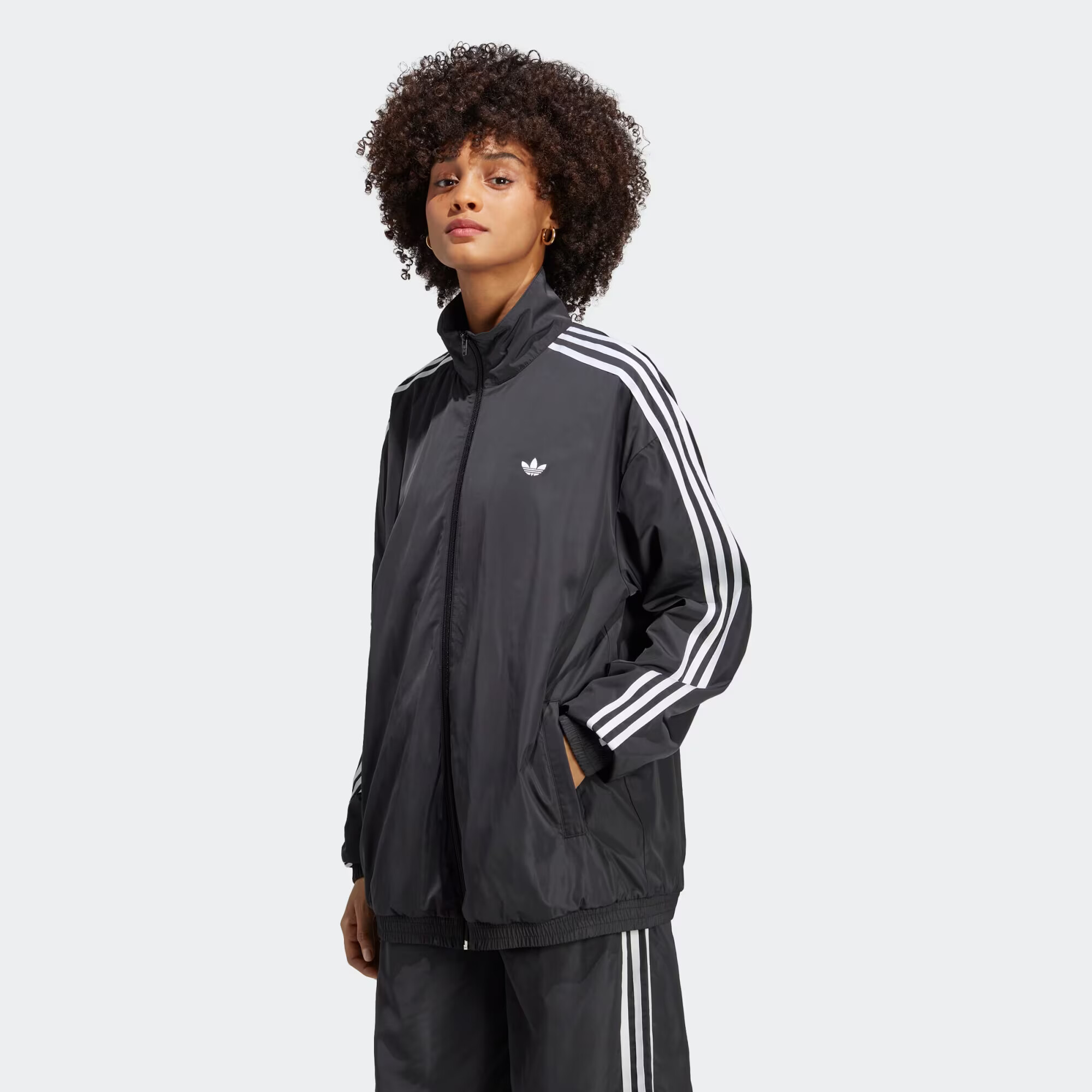 ADIDAS ORIGINALS Geacă de primăvară-toamnă negru / alb - Pled.ro