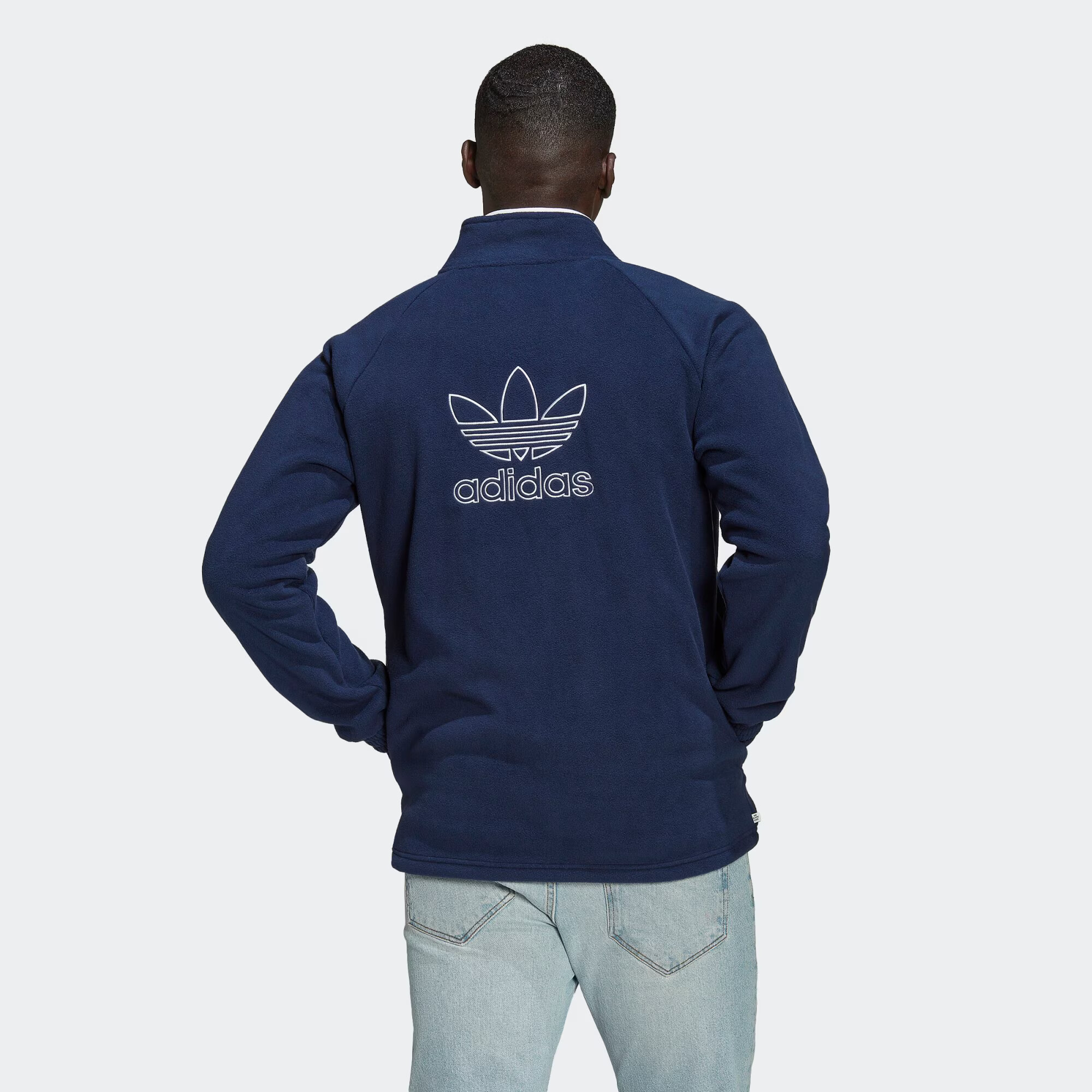 ADIDAS ORIGINALS Jachetă fleece 'Adicolor' bleumarin / alb - Pled.ro