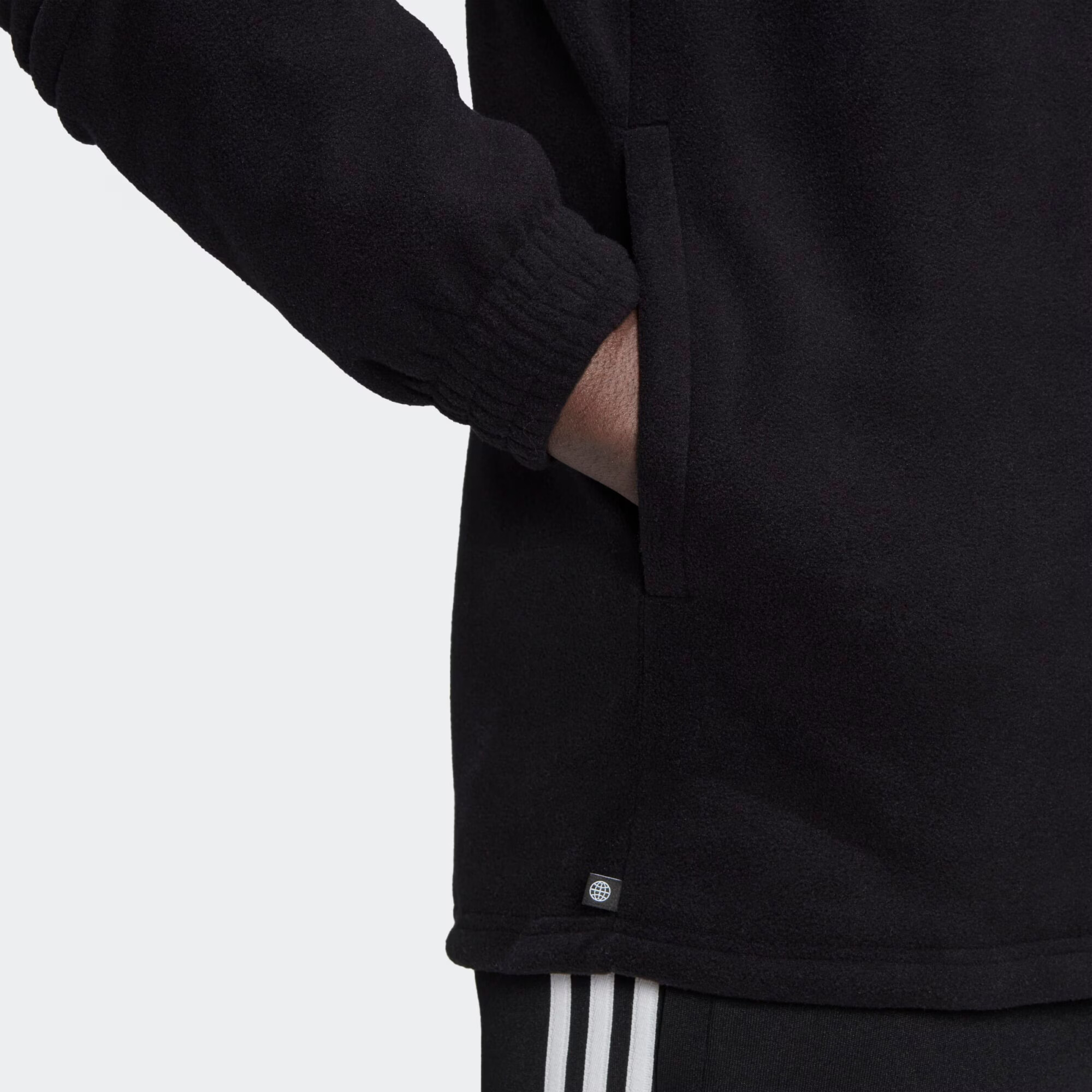 ADIDAS ORIGINALS Jachetă fleece 'Adicolor Classics Trefoil' negru / alb - Pled.ro