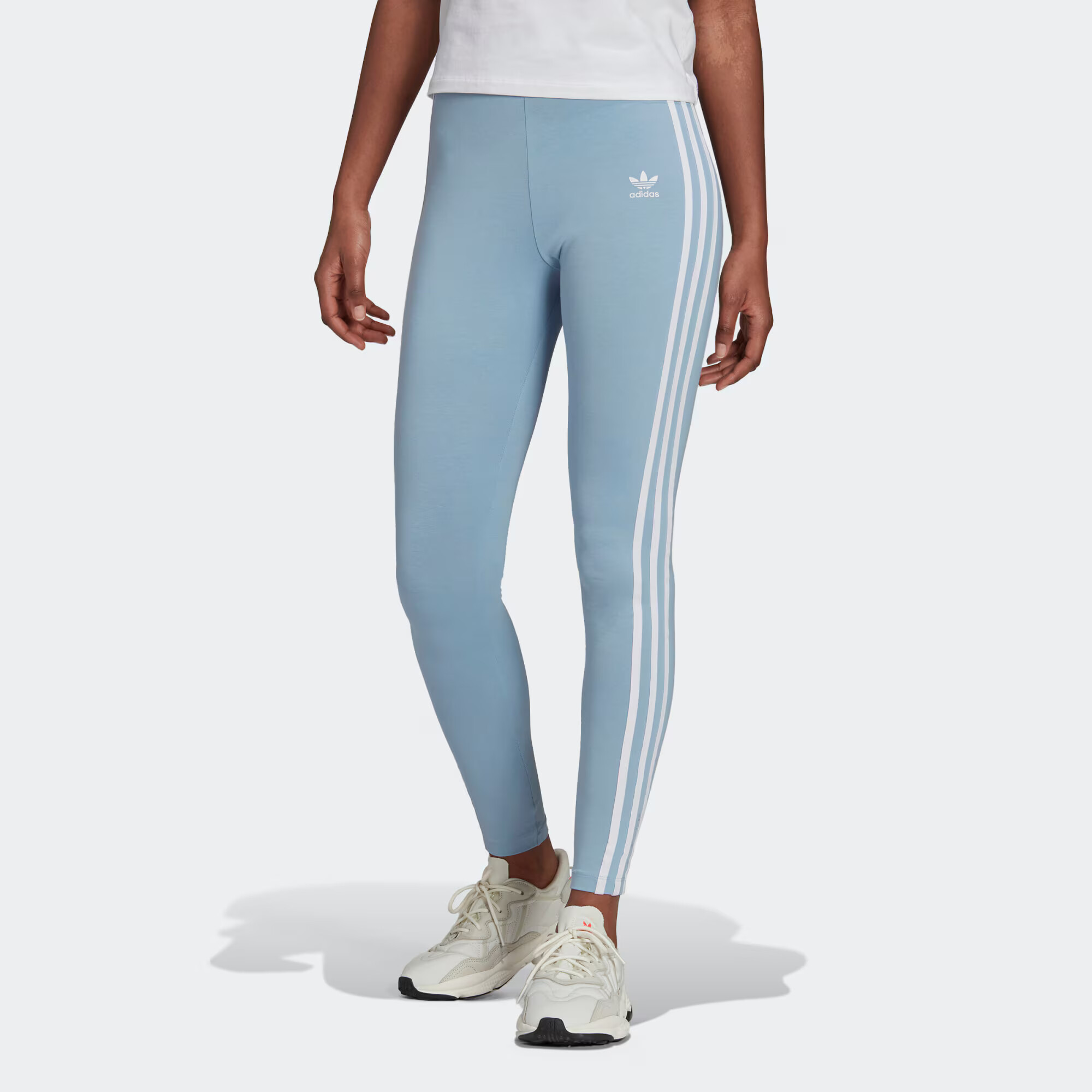 ADIDAS ORIGINALS Leggings albastru deschis / alb - Pled.ro