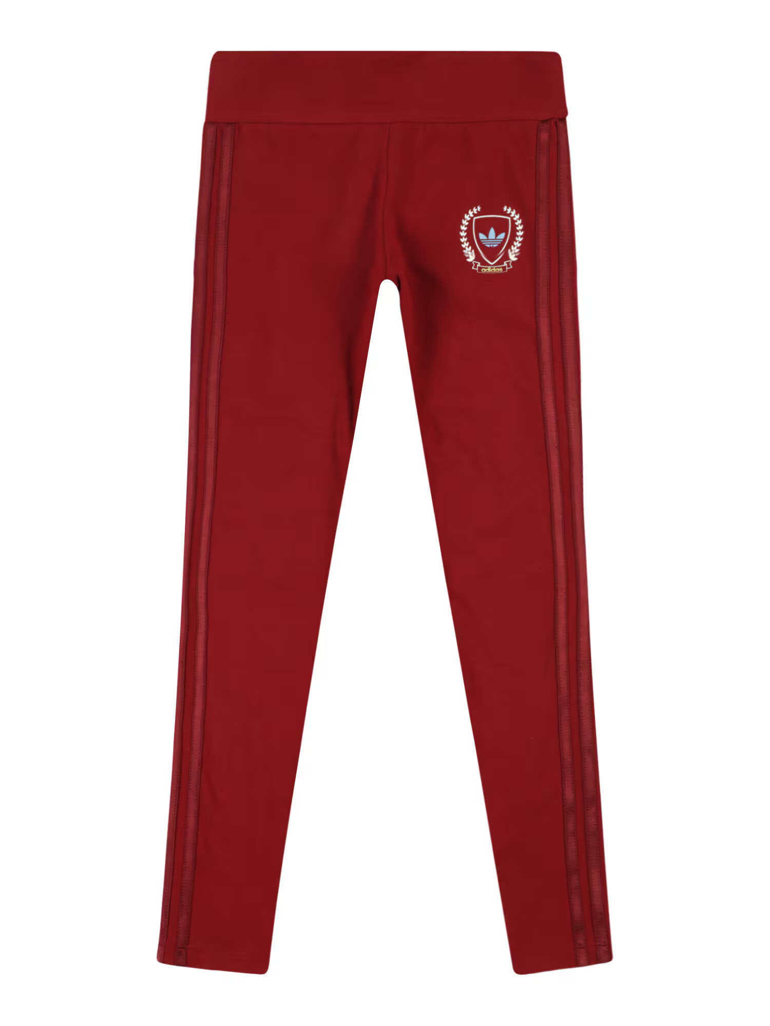 ADIDAS ORIGINALS Leggings 'Coliate Graphic High Waist' albastru deschis / galben / roșu bordeaux / alb - Pled.ro