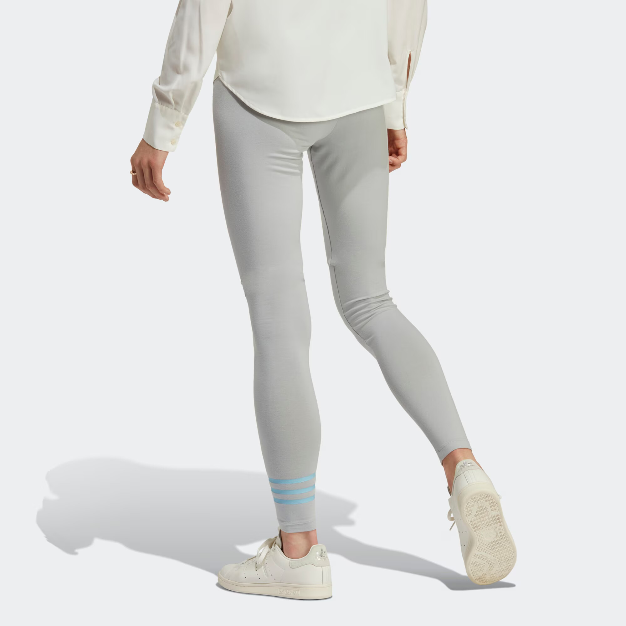 ADIDAS ORIGINALS Leggings 'Adicolor Neuclassics' turcoaz / gri deschis - Pled.ro