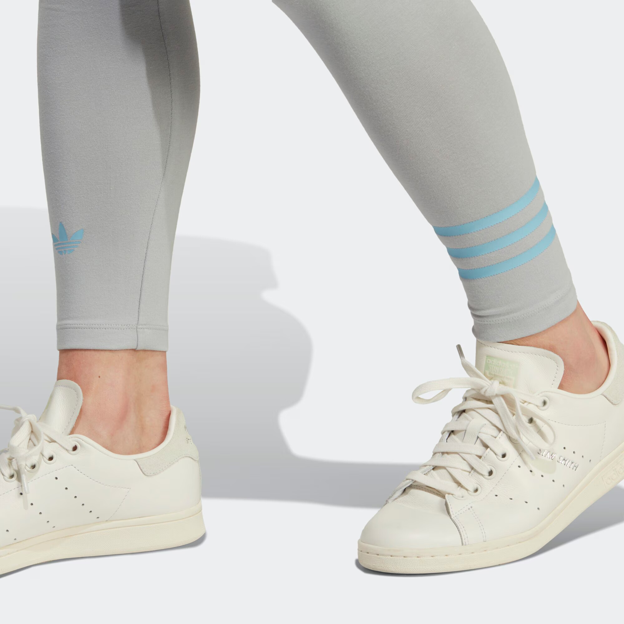 ADIDAS ORIGINALS Leggings 'Adicolor Neuclassics' turcoaz / gri deschis - Pled.ro