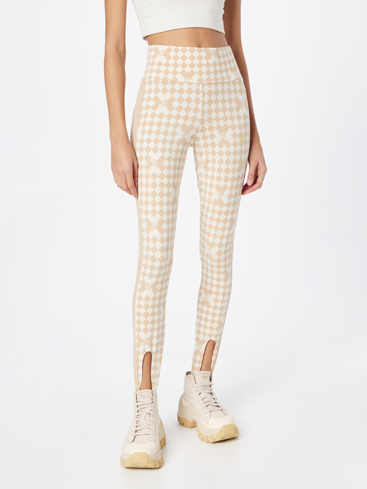 ADIDAS ORIGINALS Leggings bej deschis / alb - Pled.ro