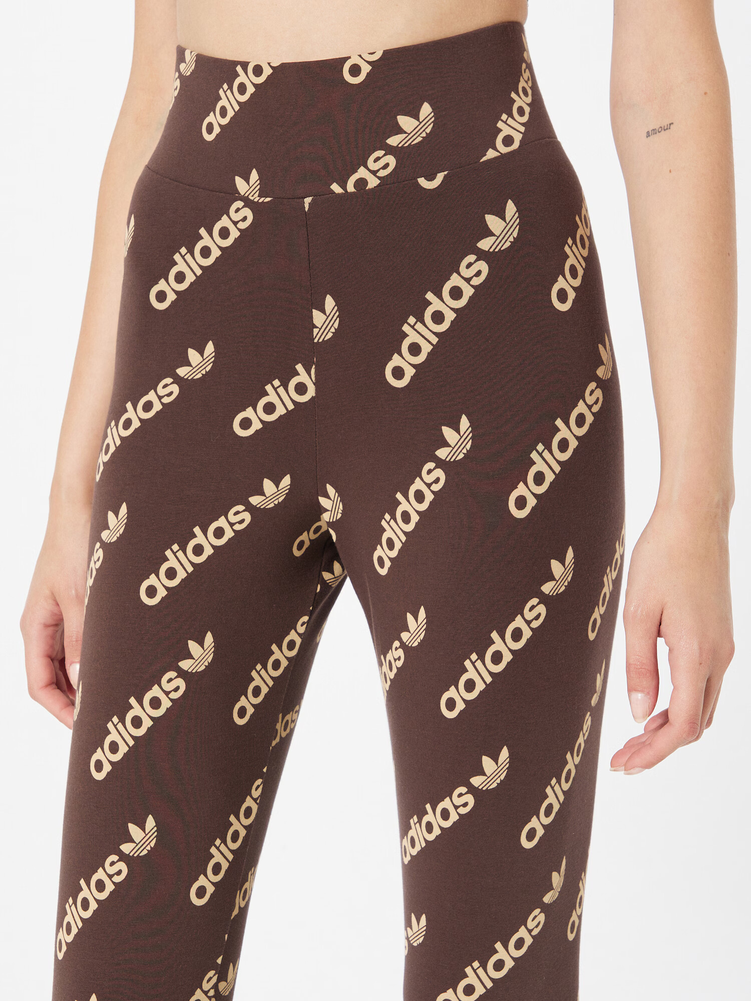 ADIDAS ORIGINALS Leggings bej / maro închis - Pled.ro