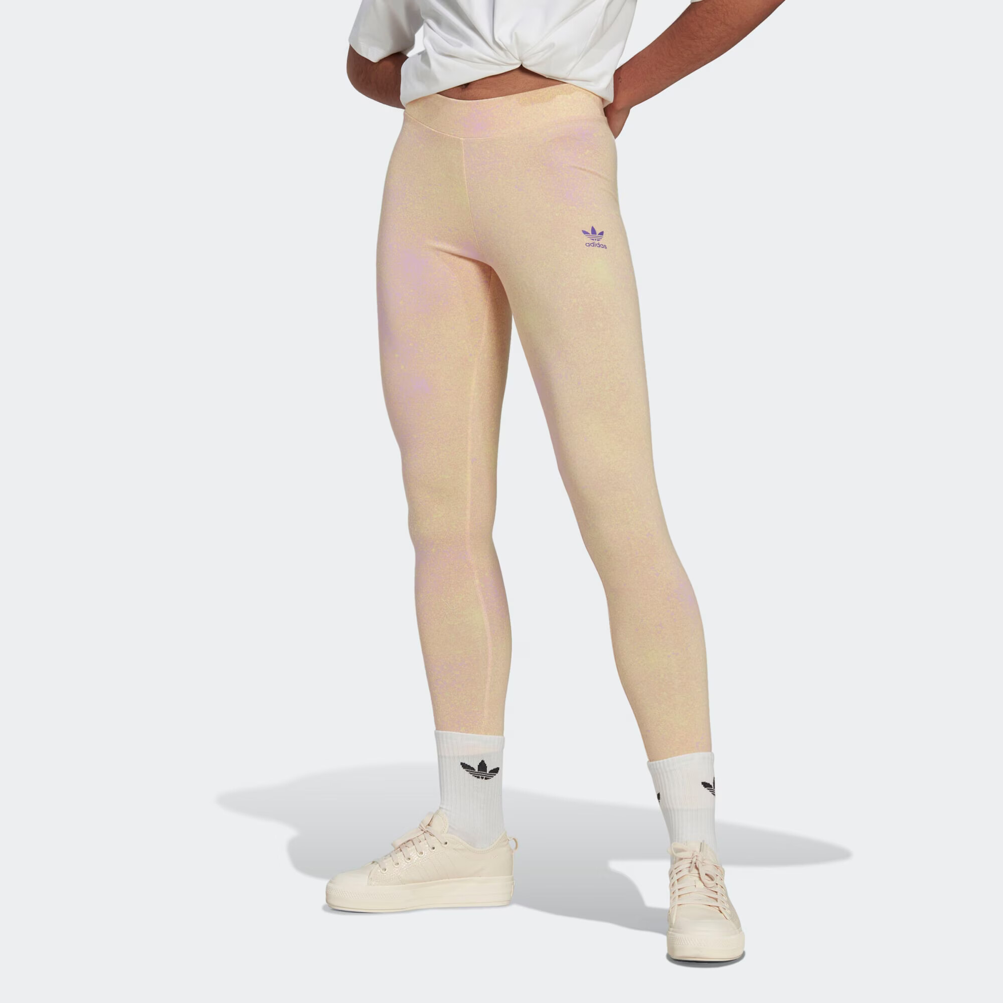 ADIDAS ORIGINALS Leggings ' Allover Print' galben / lila - Pled.ro