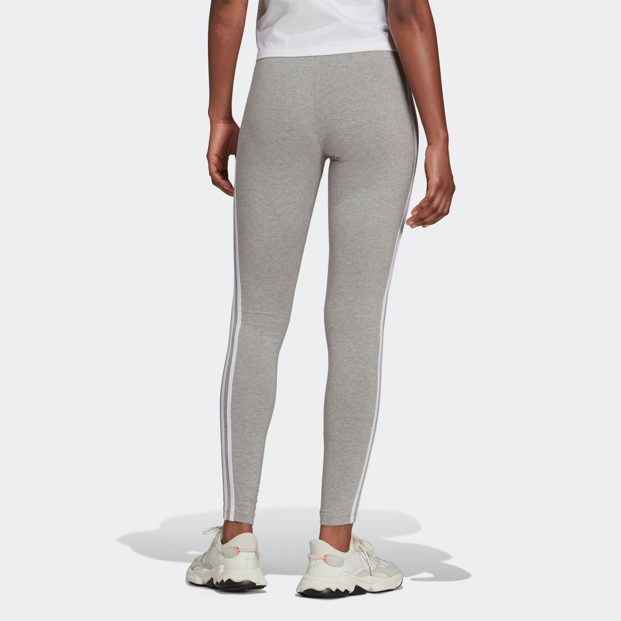 ADIDAS ORIGINALS Leggings gri amestecat / alb - Pled.ro