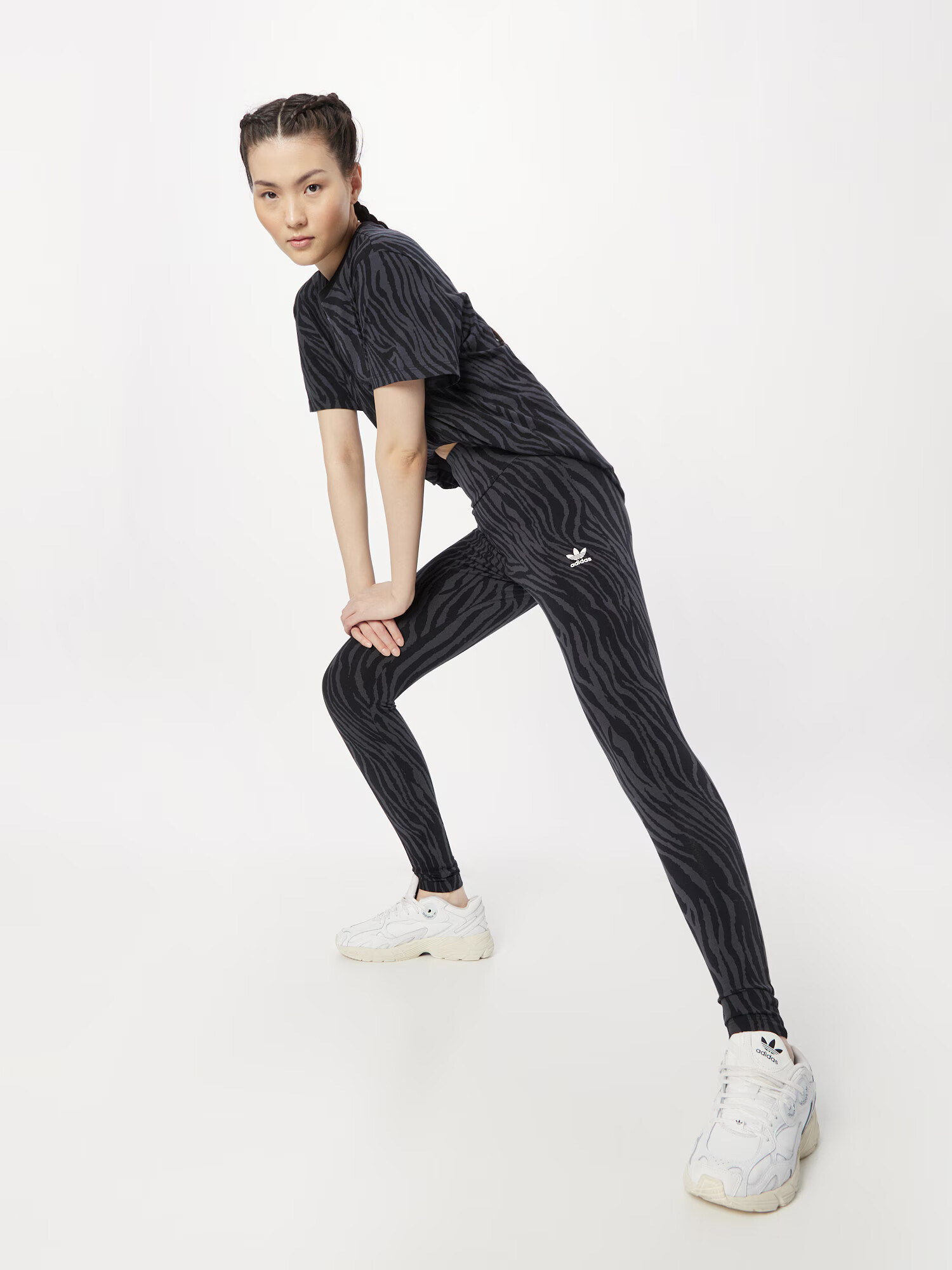 ADIDAS ORIGINALS Leggings 'Essentials' gri închis / negru - Pled.ro