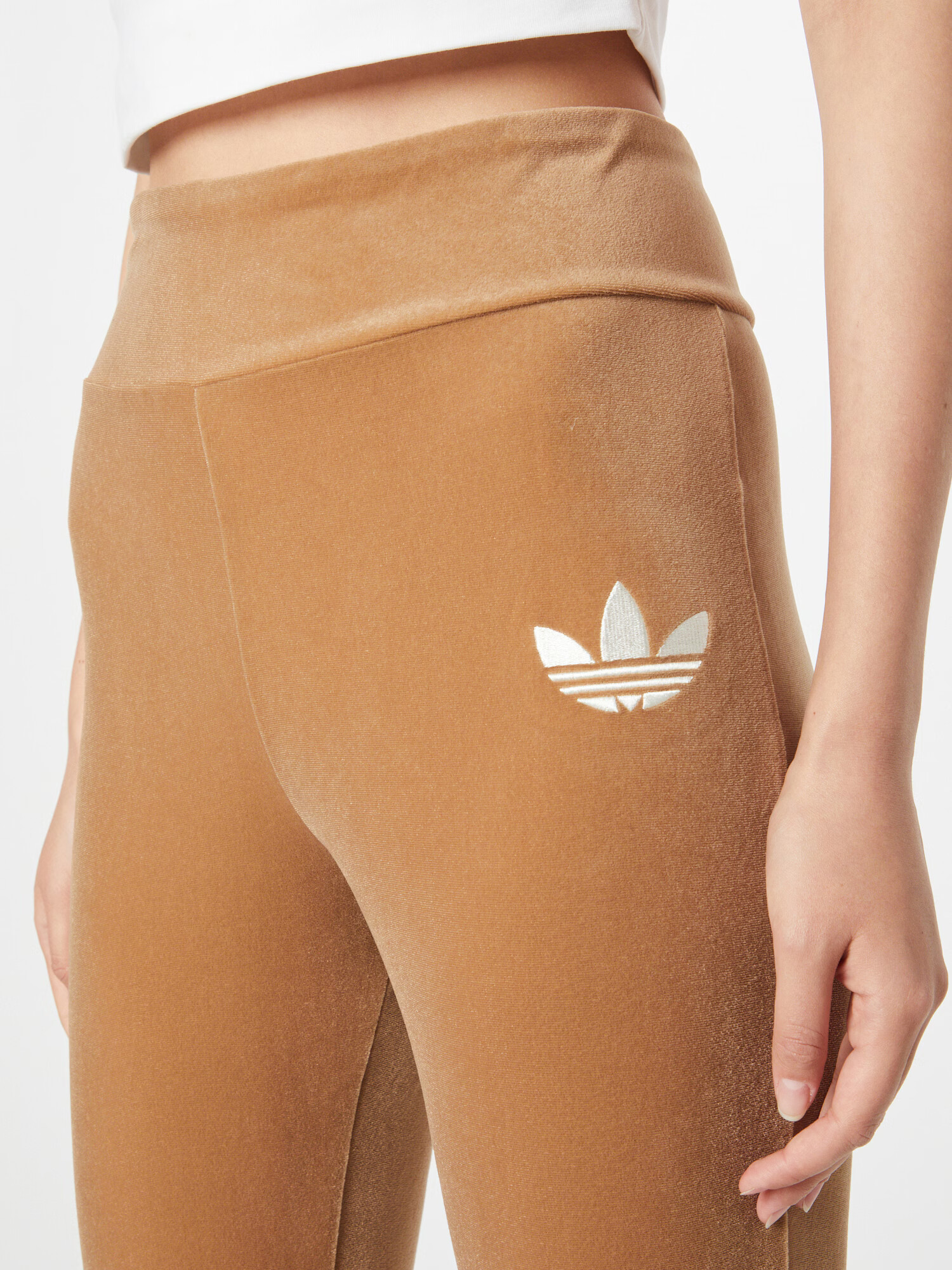 ADIDAS ORIGINALS Leggings 'Adicolor 70S ' maro deschis / alb - Pled.ro