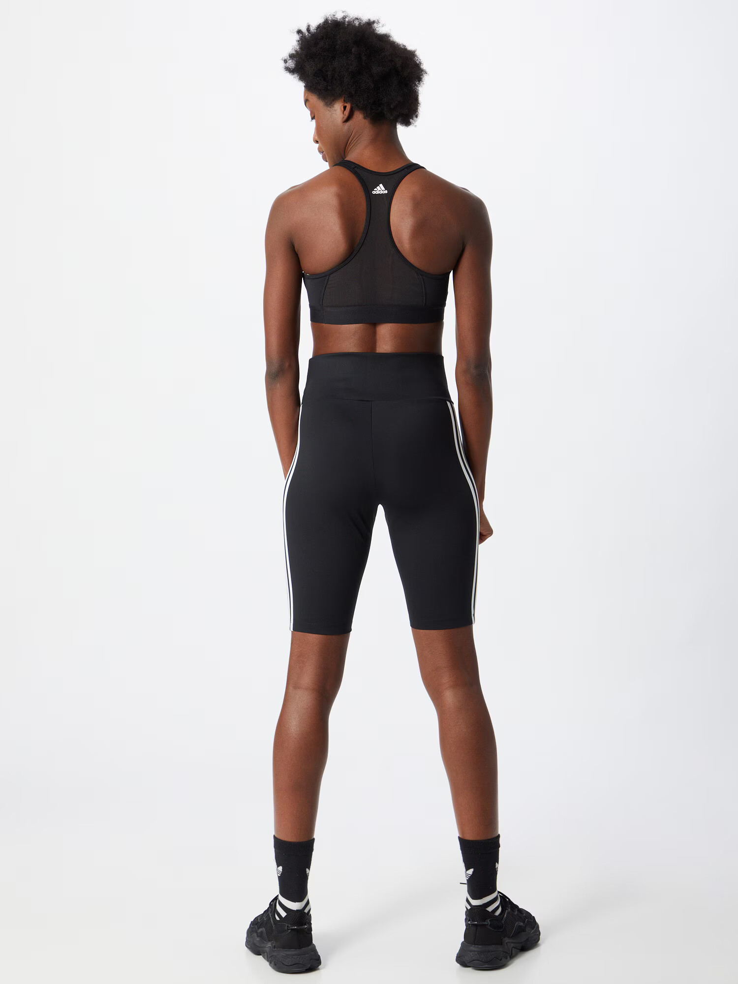 ADIDAS ORIGINALS Leggings 'Adicolor Classics Primeblue High-Waisted' negru / alb - Pled.ro