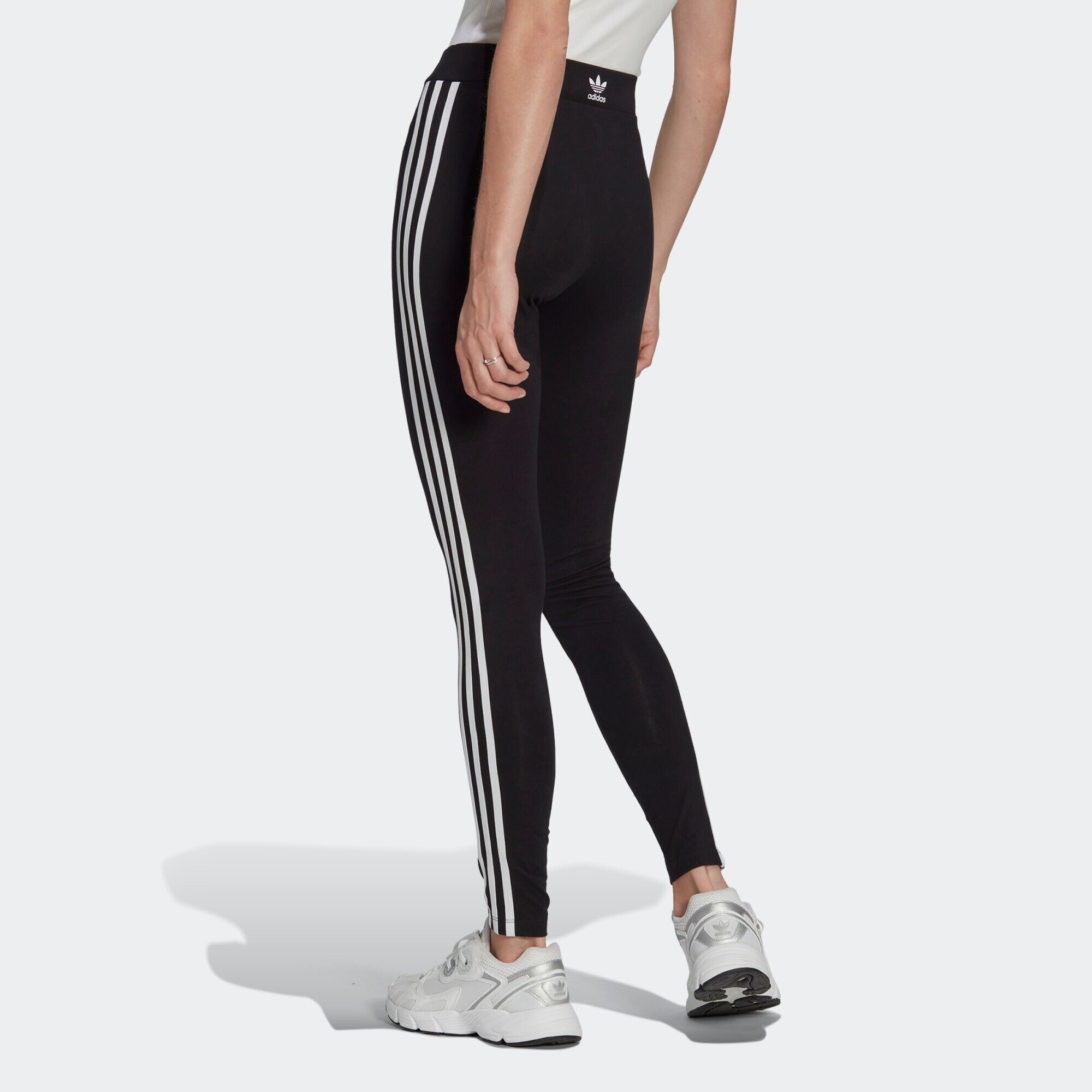 ADIDAS ORIGINALS Leggings 'Adicolor Classics' negru / alb - Pled.ro