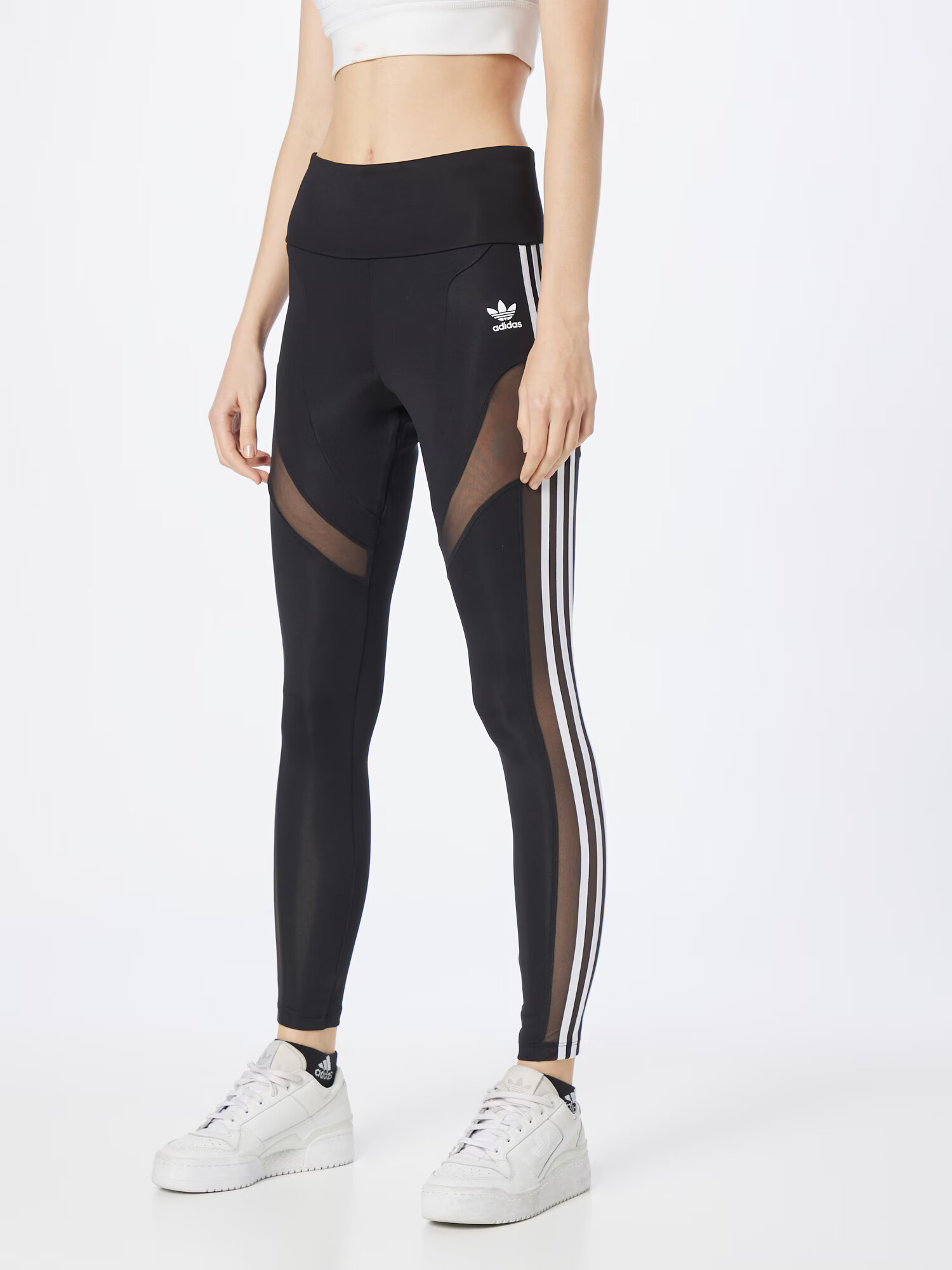 ADIDAS ORIGINALS Leggings negru / alb - Pled.ro