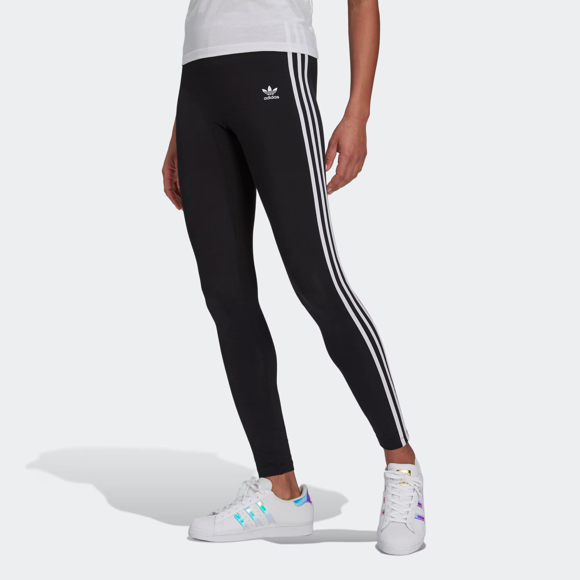 ADIDAS ORIGINALS Leggings negru / alb - Pled.ro