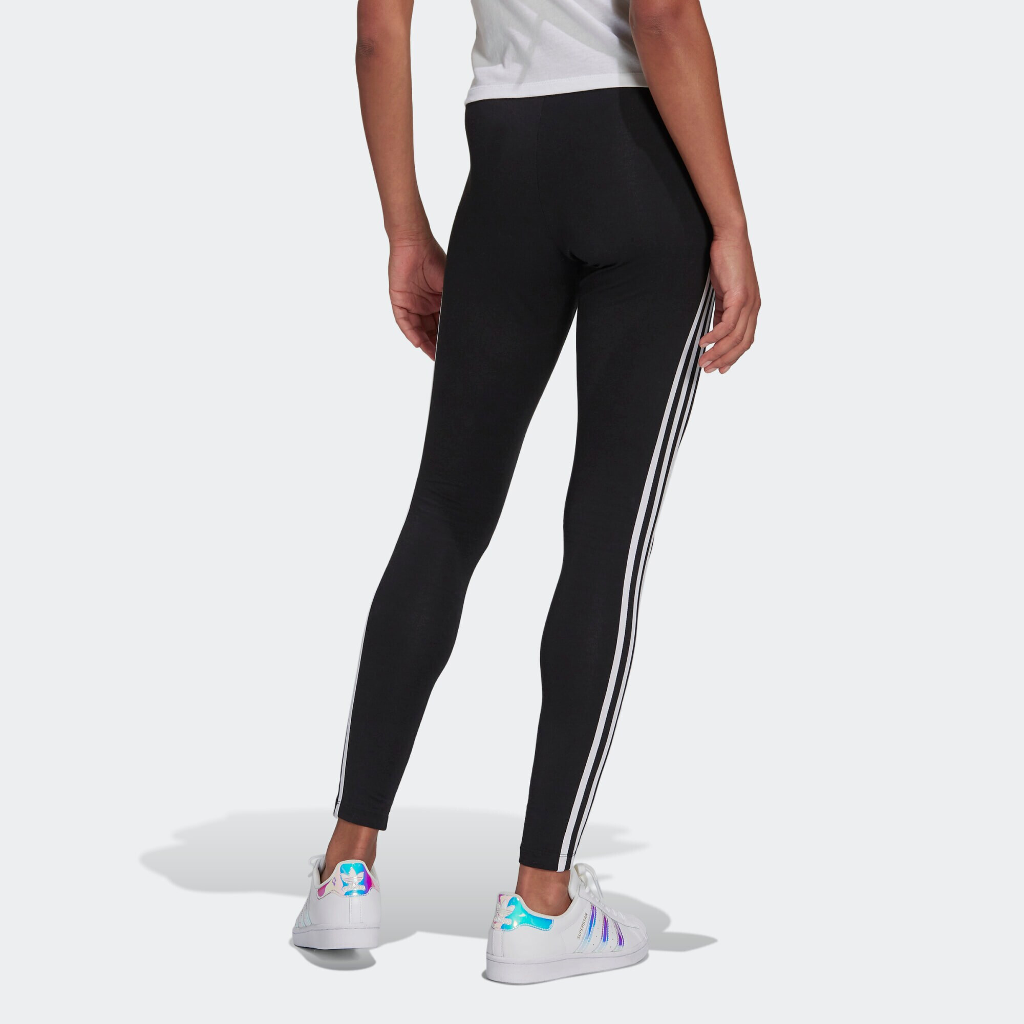 ADIDAS ORIGINALS Leggings negru / alb - Pled.ro