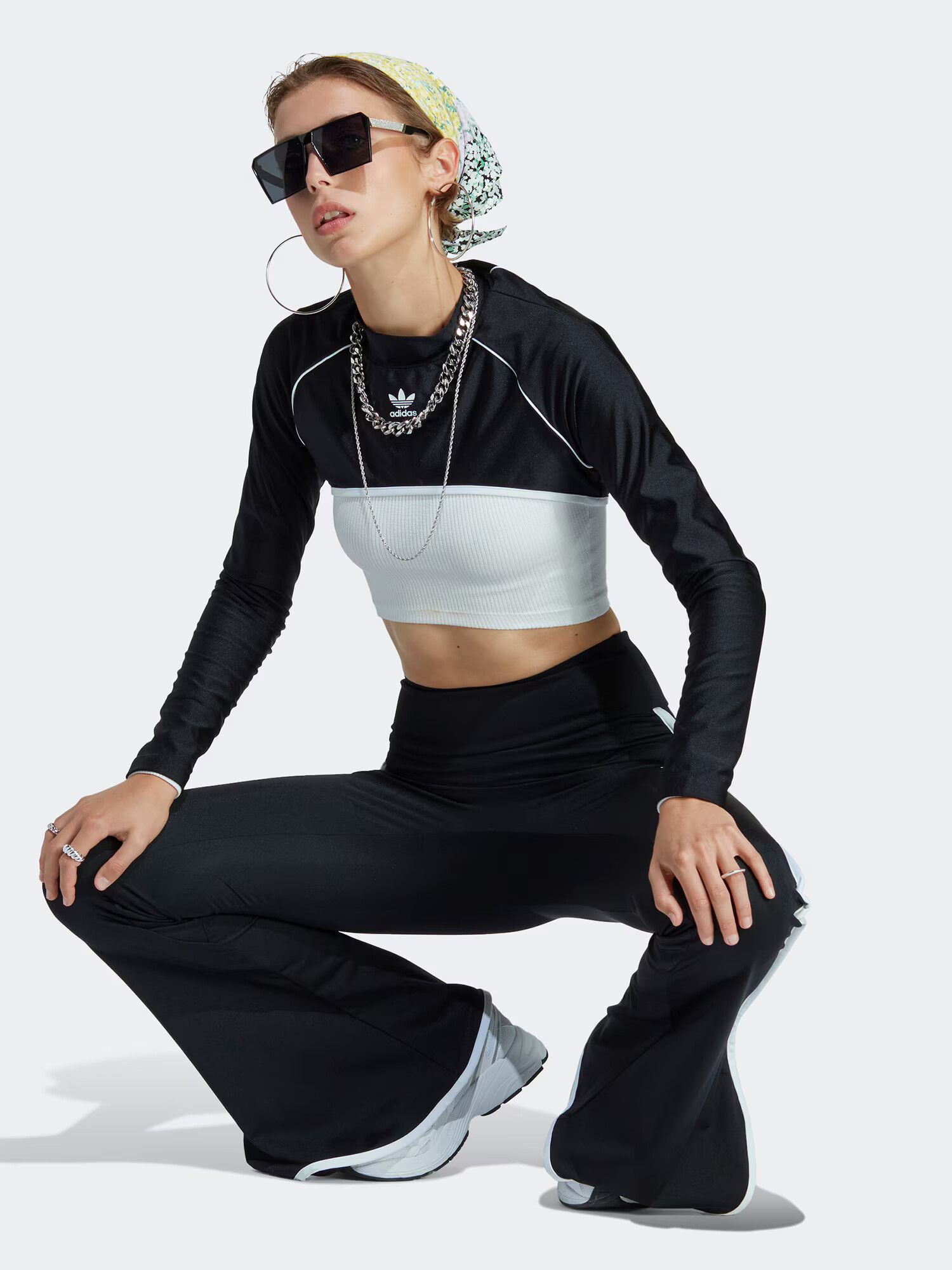 ADIDAS ORIGINALS Leggings 'Always Original ' negru / alb - Pled.ro