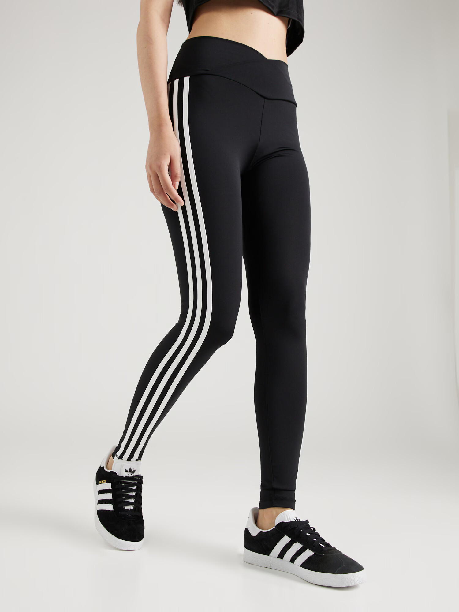 ADIDAS ORIGINALS Leggings 'Adicolor Classics' negru / alb - Pled.ro