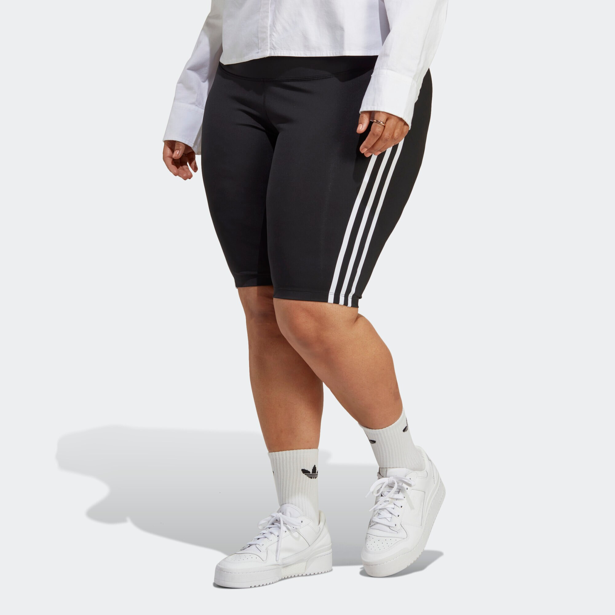 ADIDAS ORIGINALS Leggings 'Adicolor Classics ' negru / alb - Pled.ro