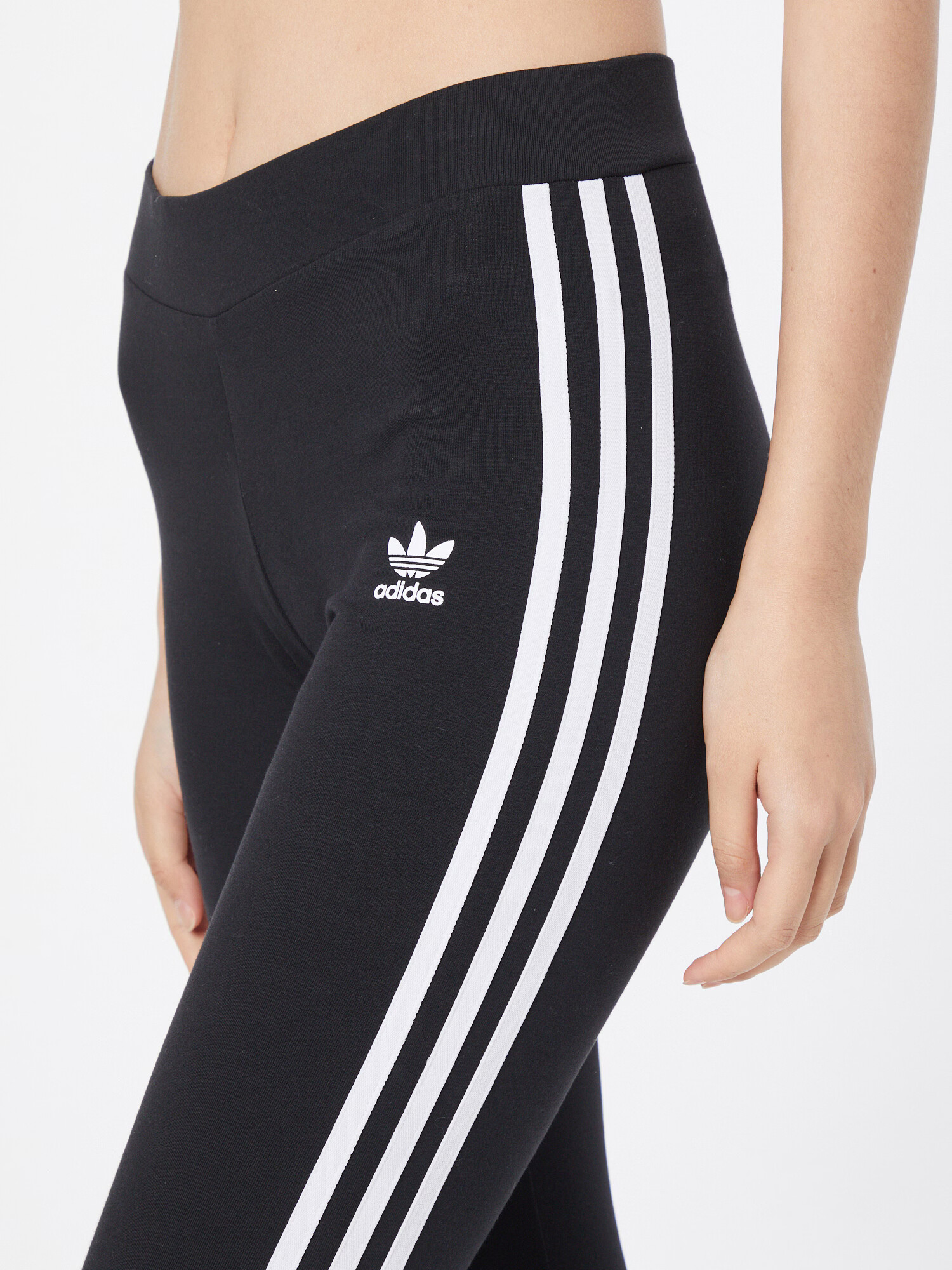 ADIDAS ORIGINALS Leggings 'Adicolor Classics 3-Stripes' negru / alb - Pled.ro