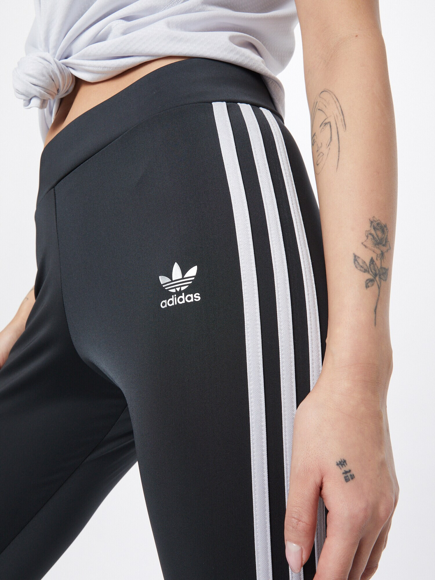 ADIDAS ORIGINALS Leggings negru / alb - Pled.ro