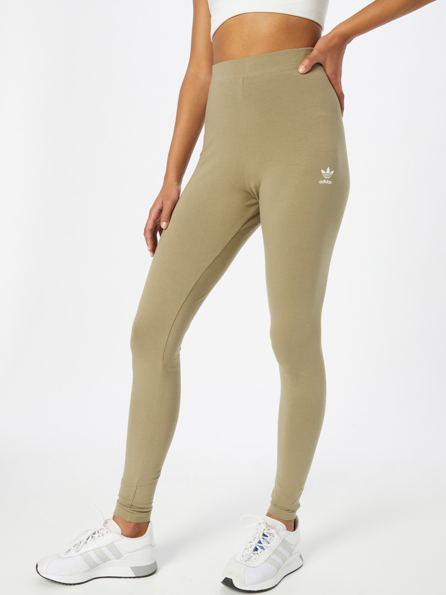 ADIDAS ORIGINALS Leggings oliv / alb - Pled.ro