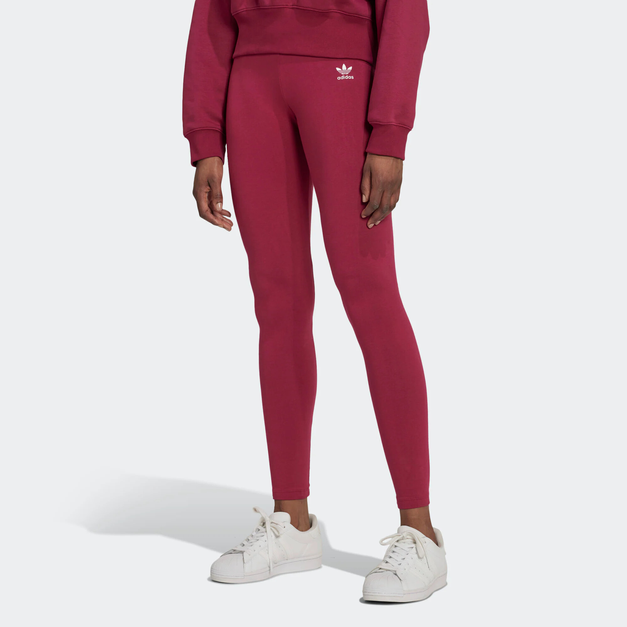 ADIDAS ORIGINALS Leggings 'Adicolor Essentials' roșu / alb - Pled.ro