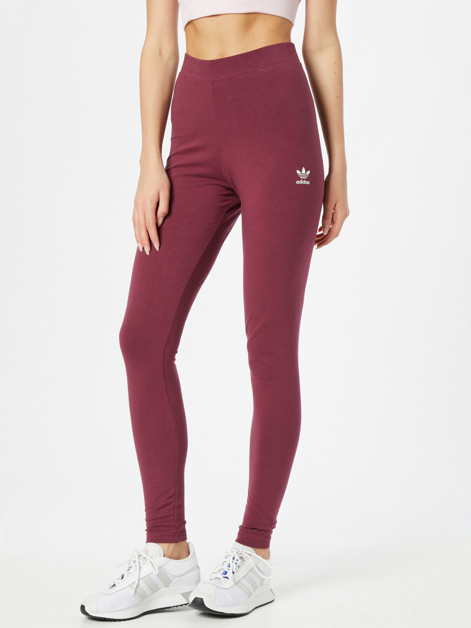 ADIDAS ORIGINALS Leggings roșu bordeaux / alb - Pled.ro